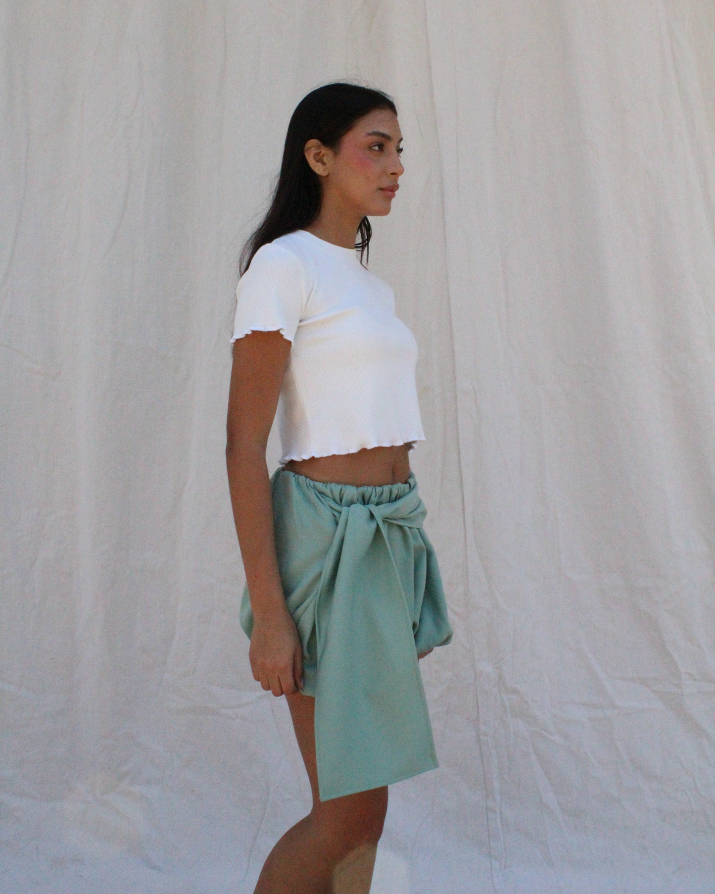Balloon shorts in mint