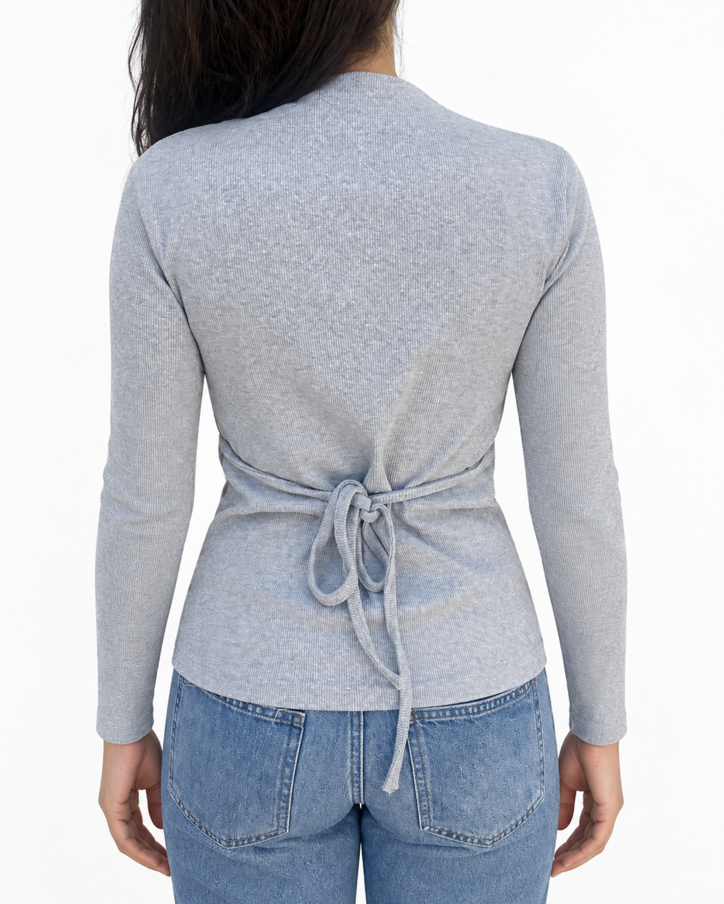 Shell long sleeves tee in grey