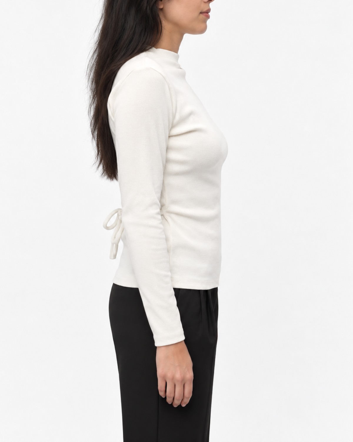Shell long sleeves tee in grey