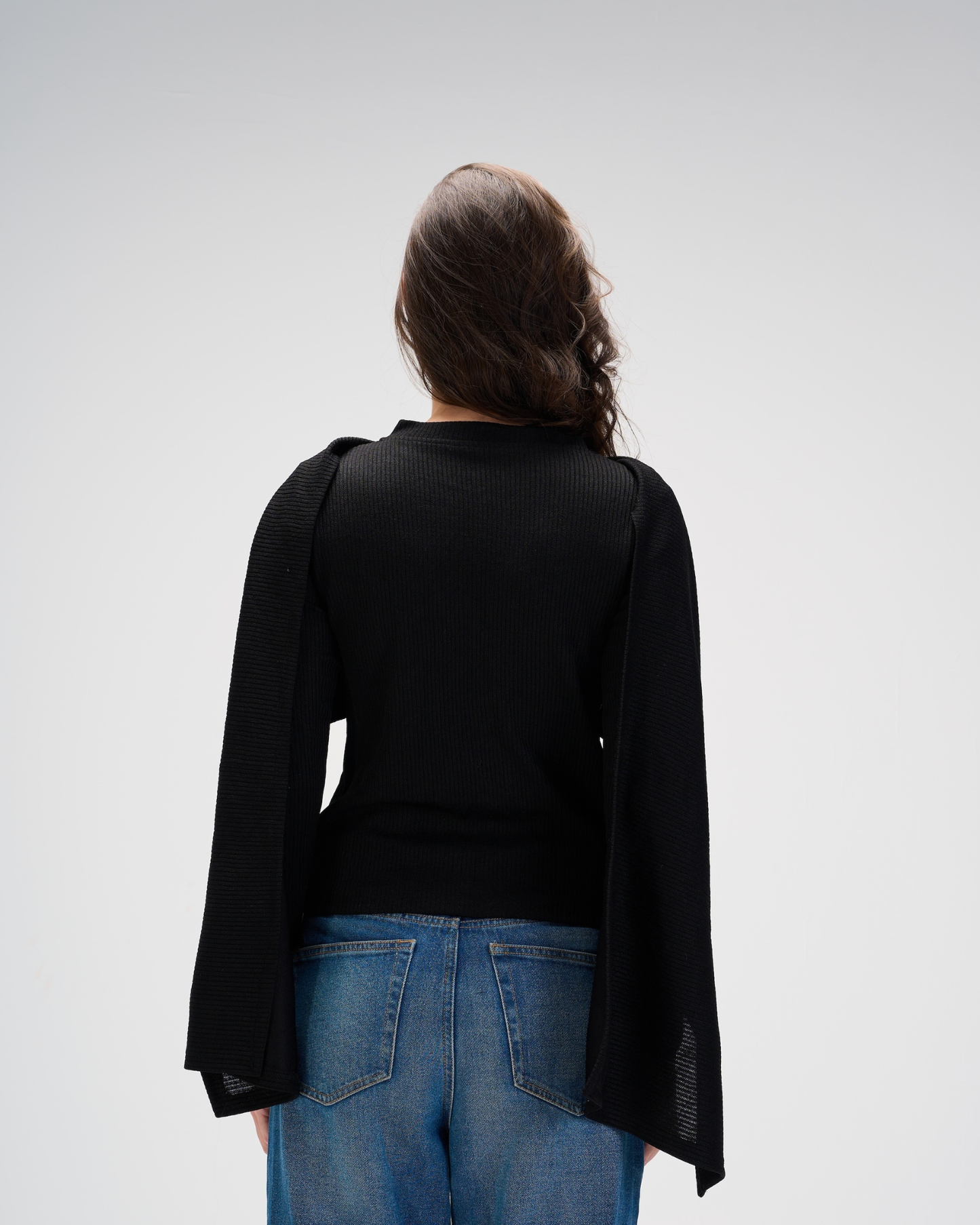 Shawl top in black
