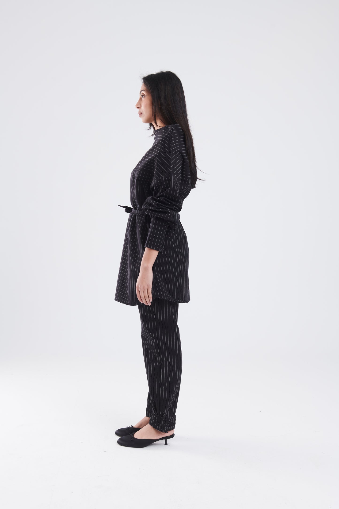 Deconstructed Tailored set in black (Top + Pants)