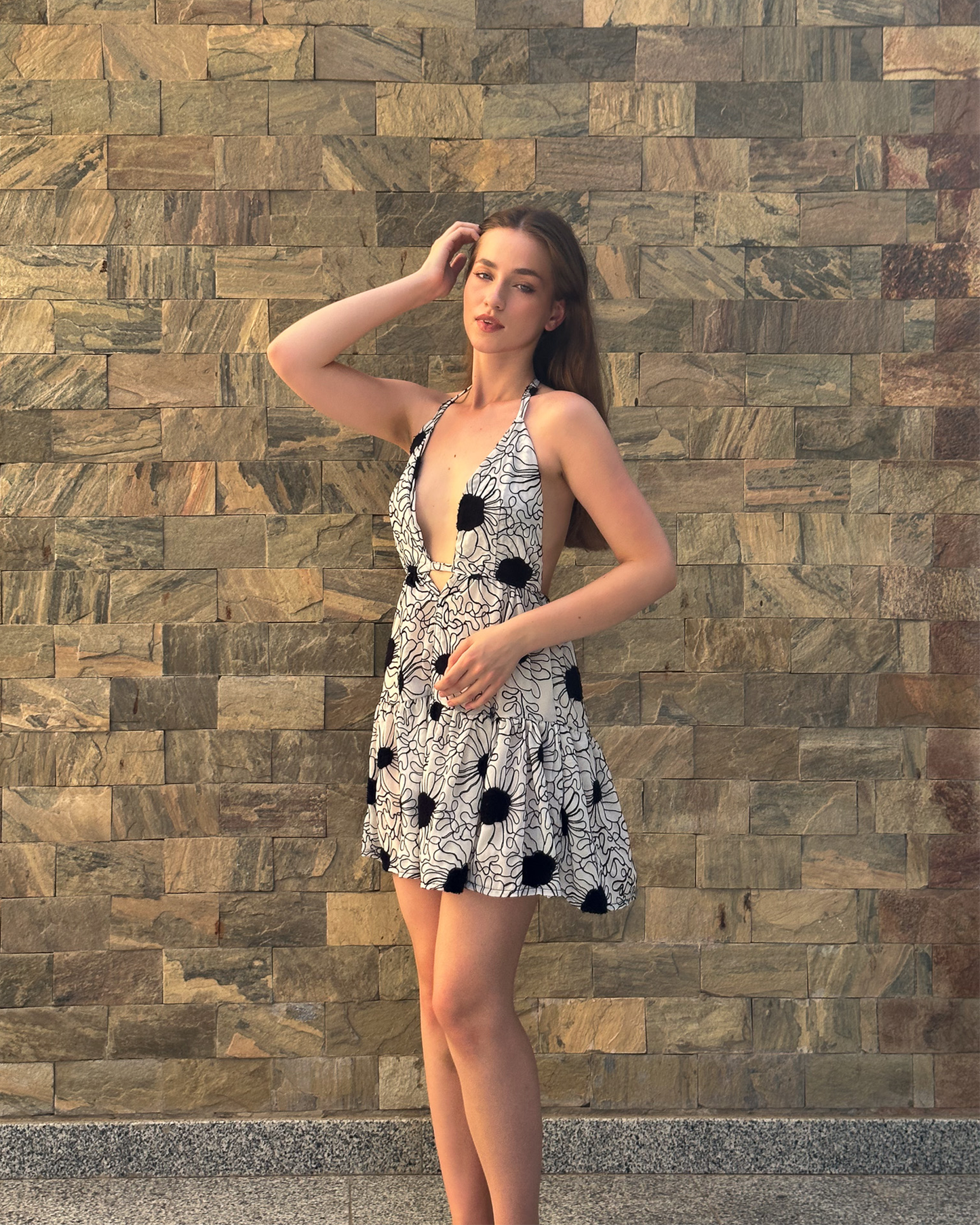 Girl cover up dress in white