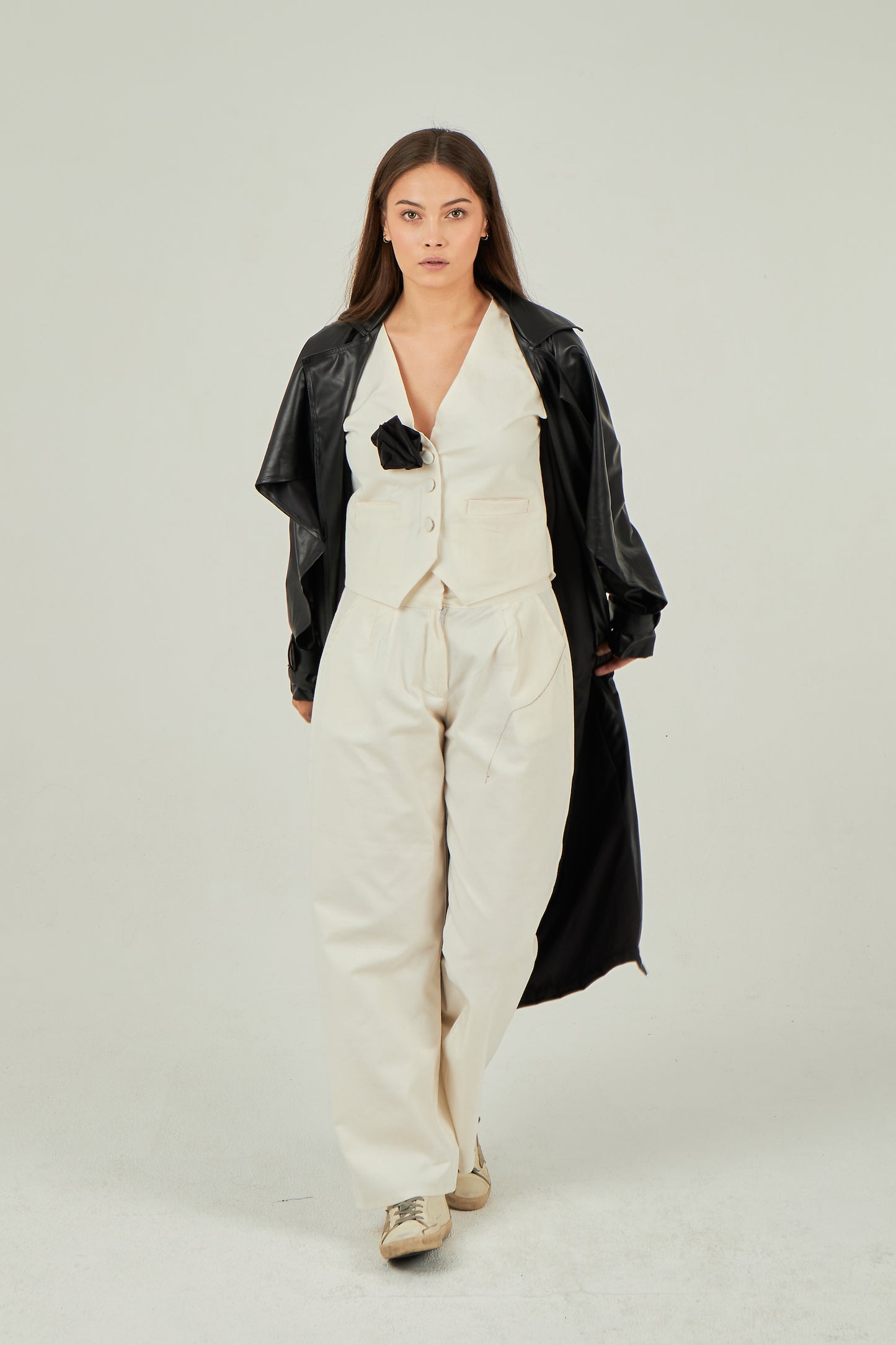 Stand out pants in off-white
