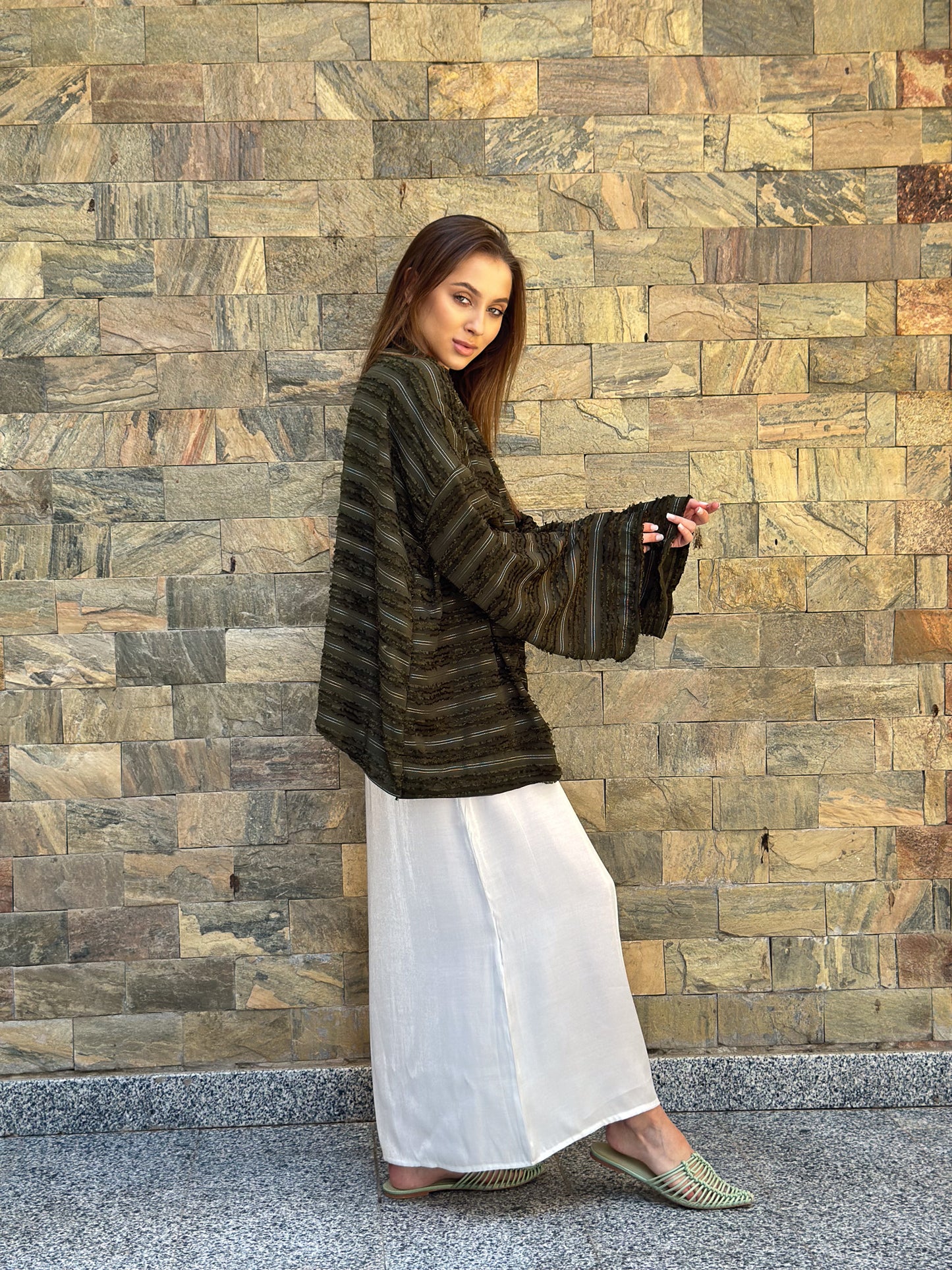Story kimono in green
