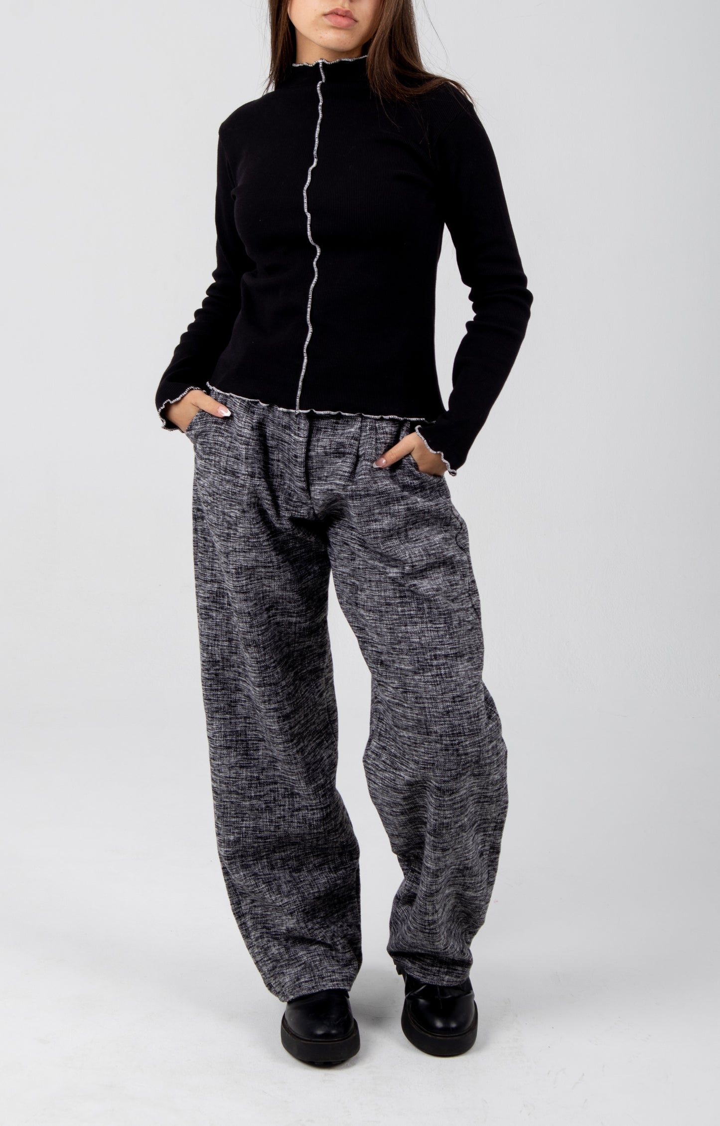 Cheviot pants in grey