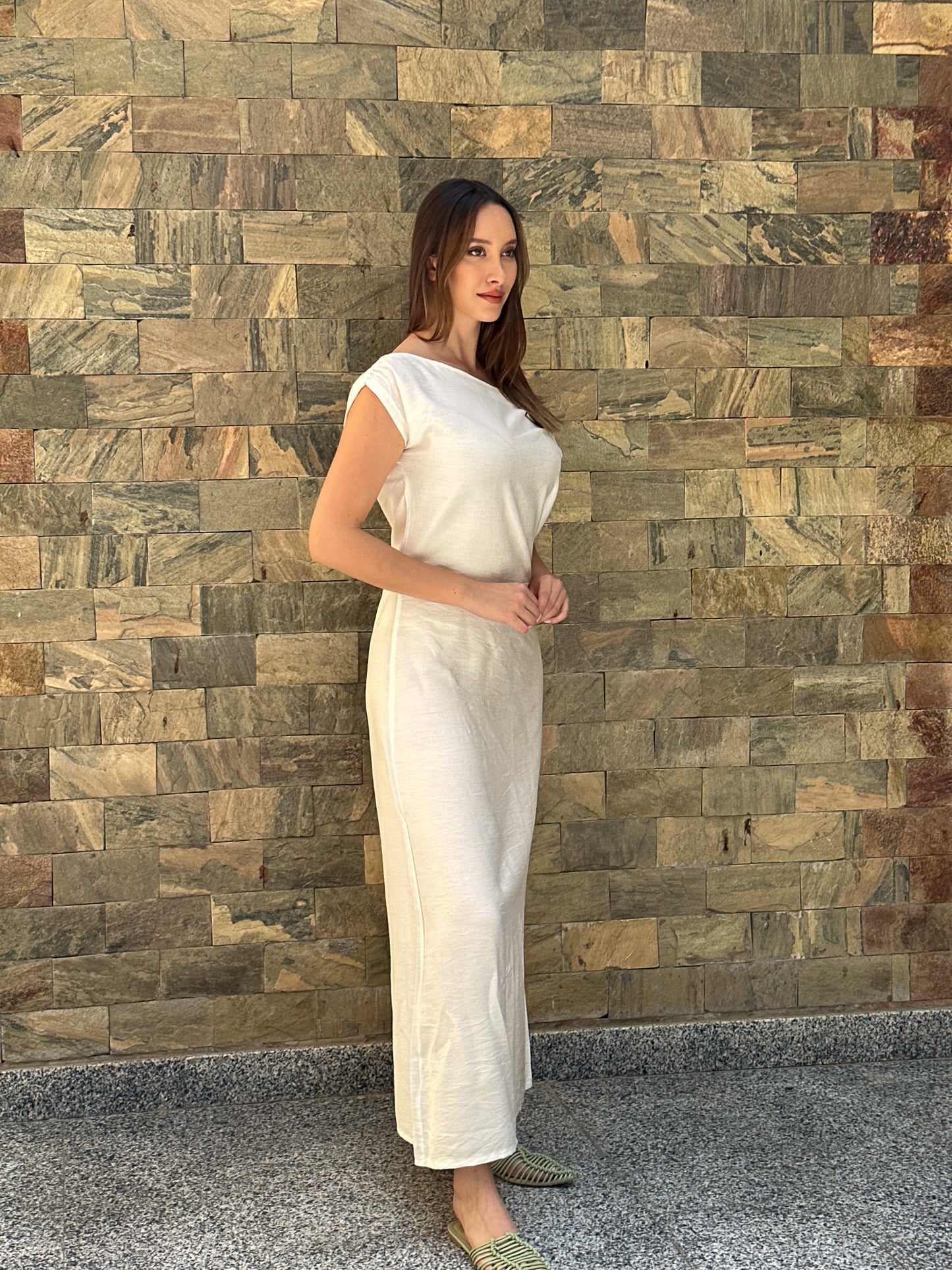 Mine dress in white
