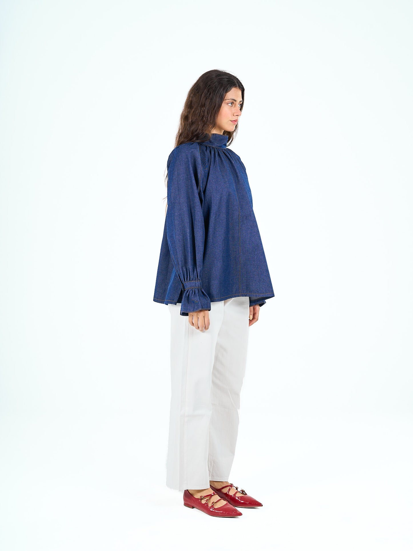 Parachute top in blue