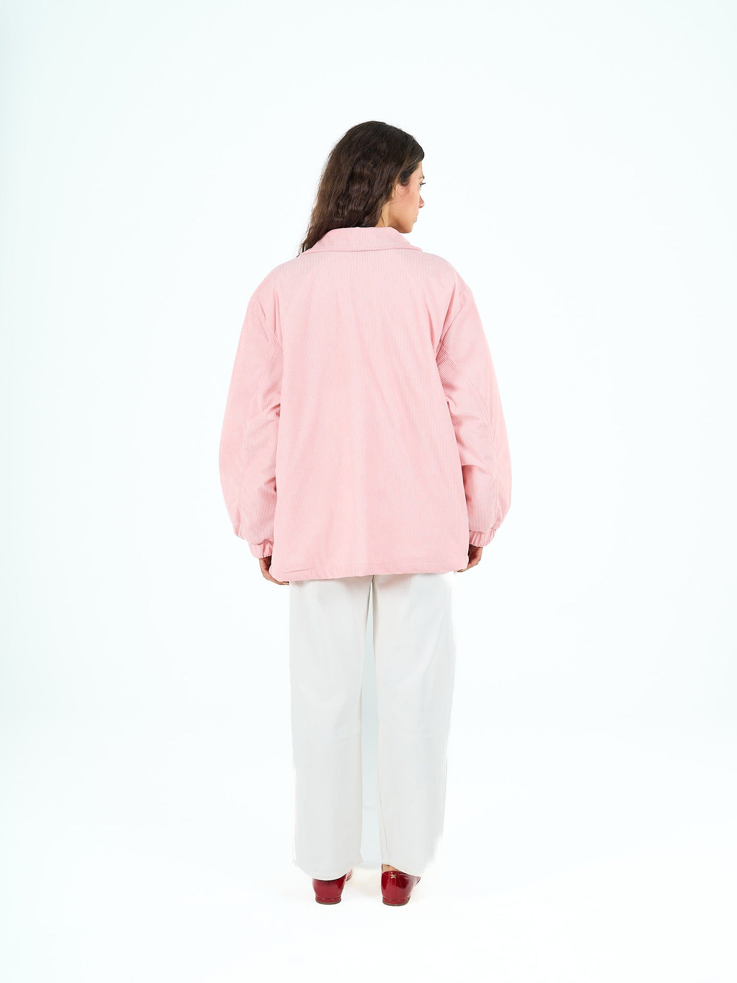 Oversized jacket in pink