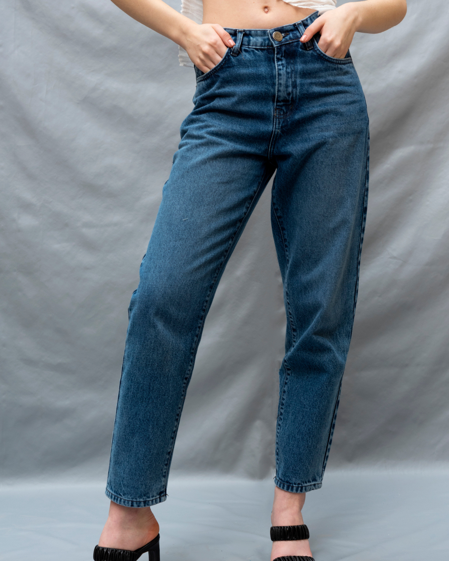 Boyfriend jeans in dark blue