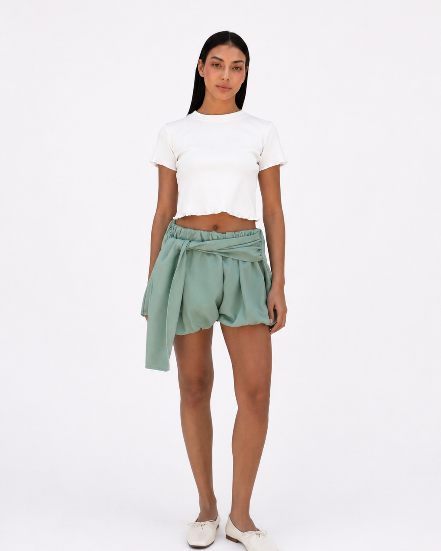 Balloon shorts in mint