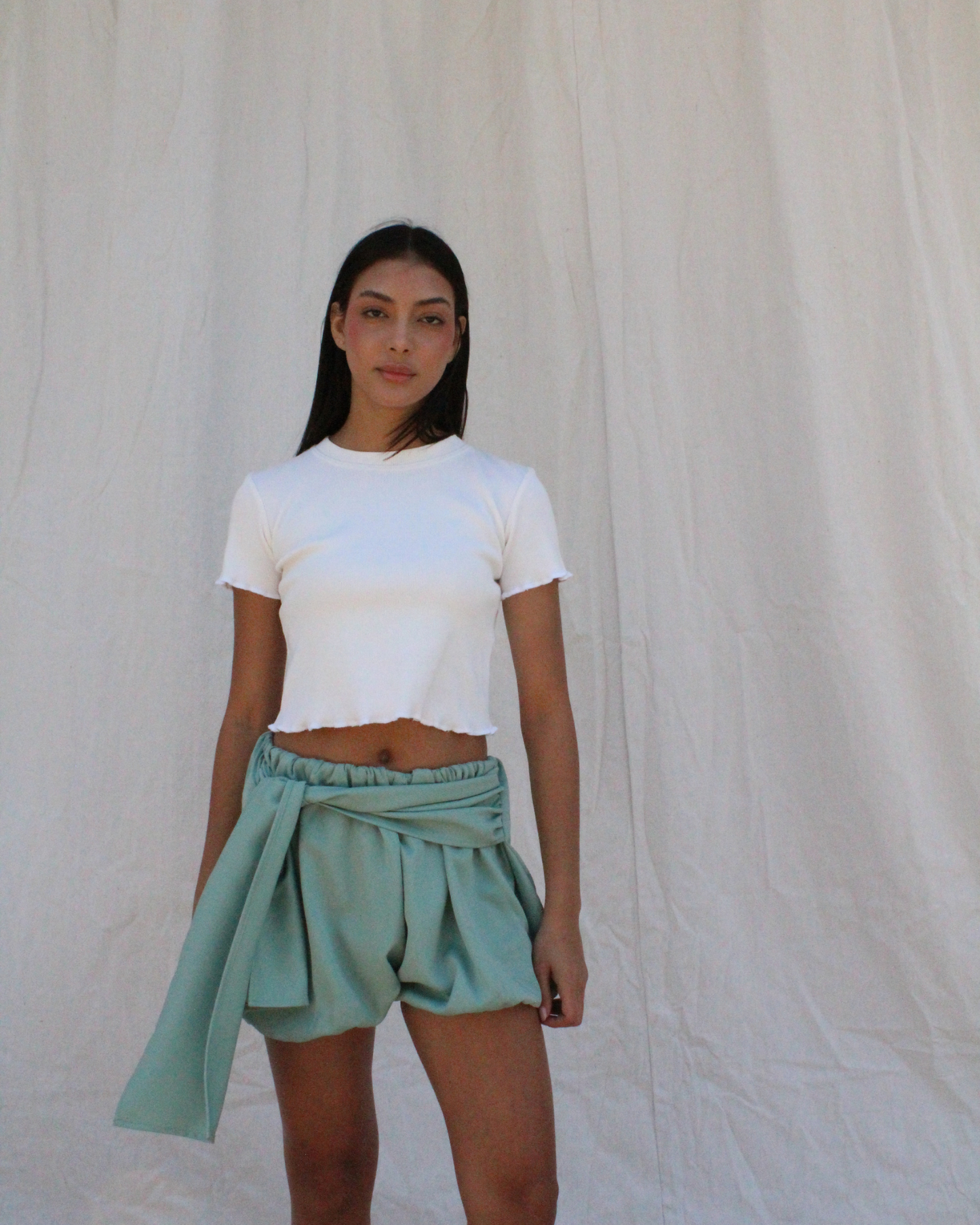 Balloon shorts in mint