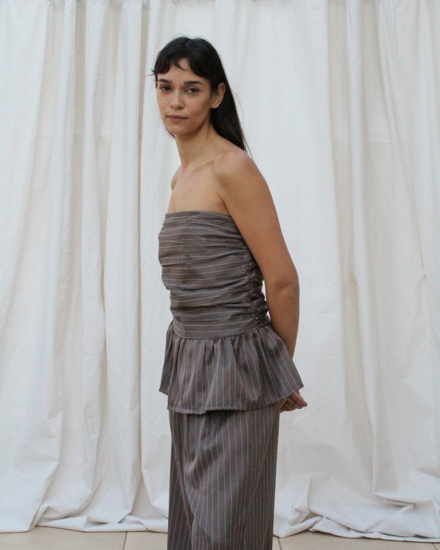 Dance top in brown