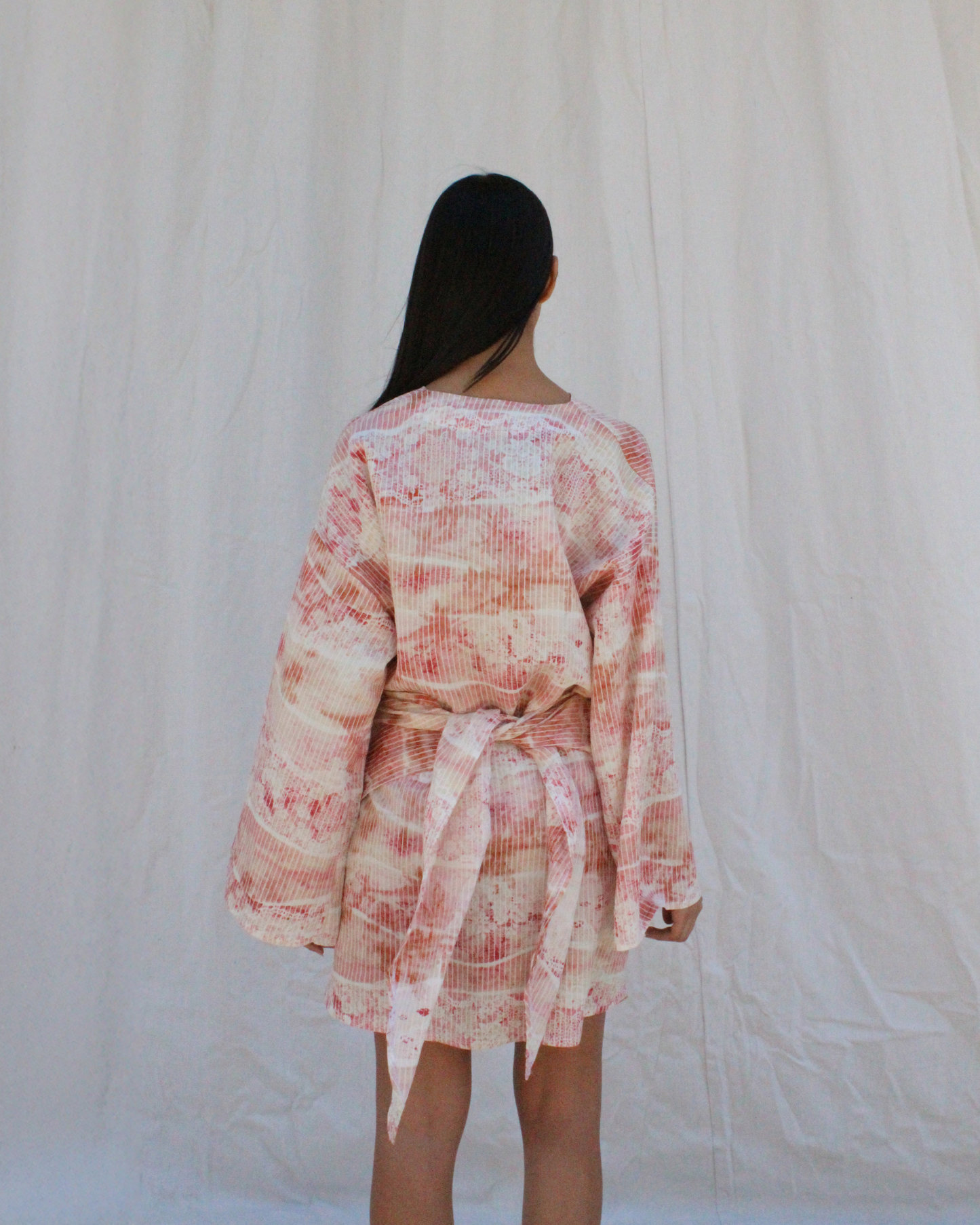 Summer wrap up shirt in pink