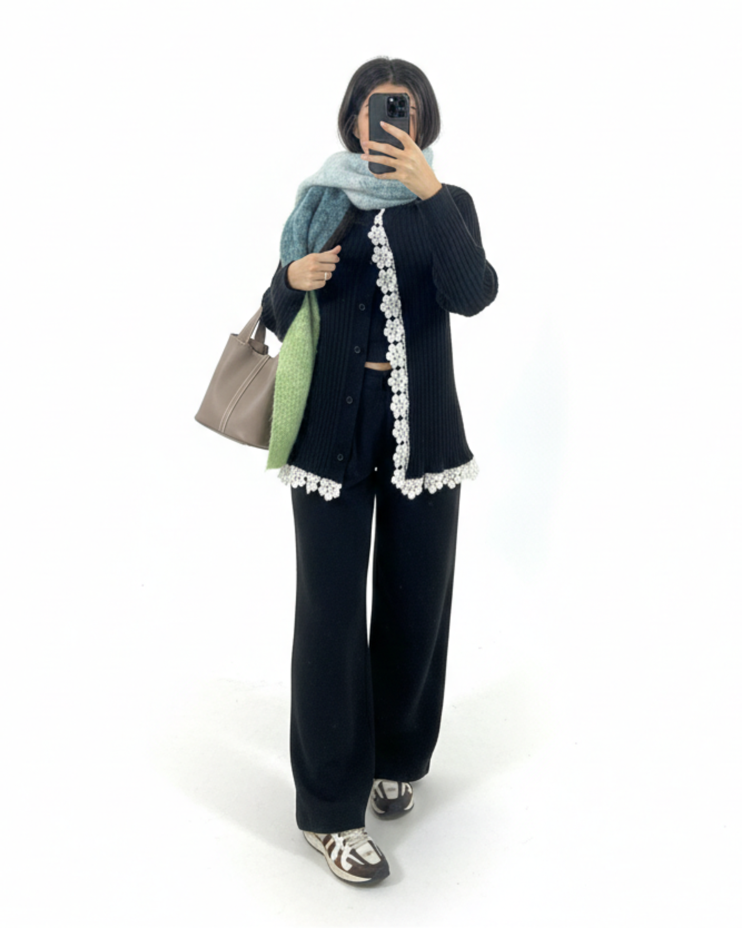 Flower knit cardigan