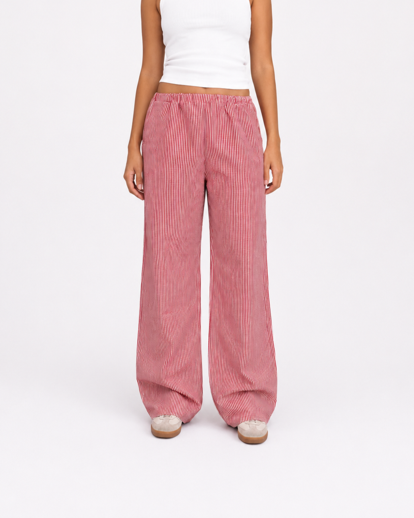 Stripes pants (Burgundy + Pink)
