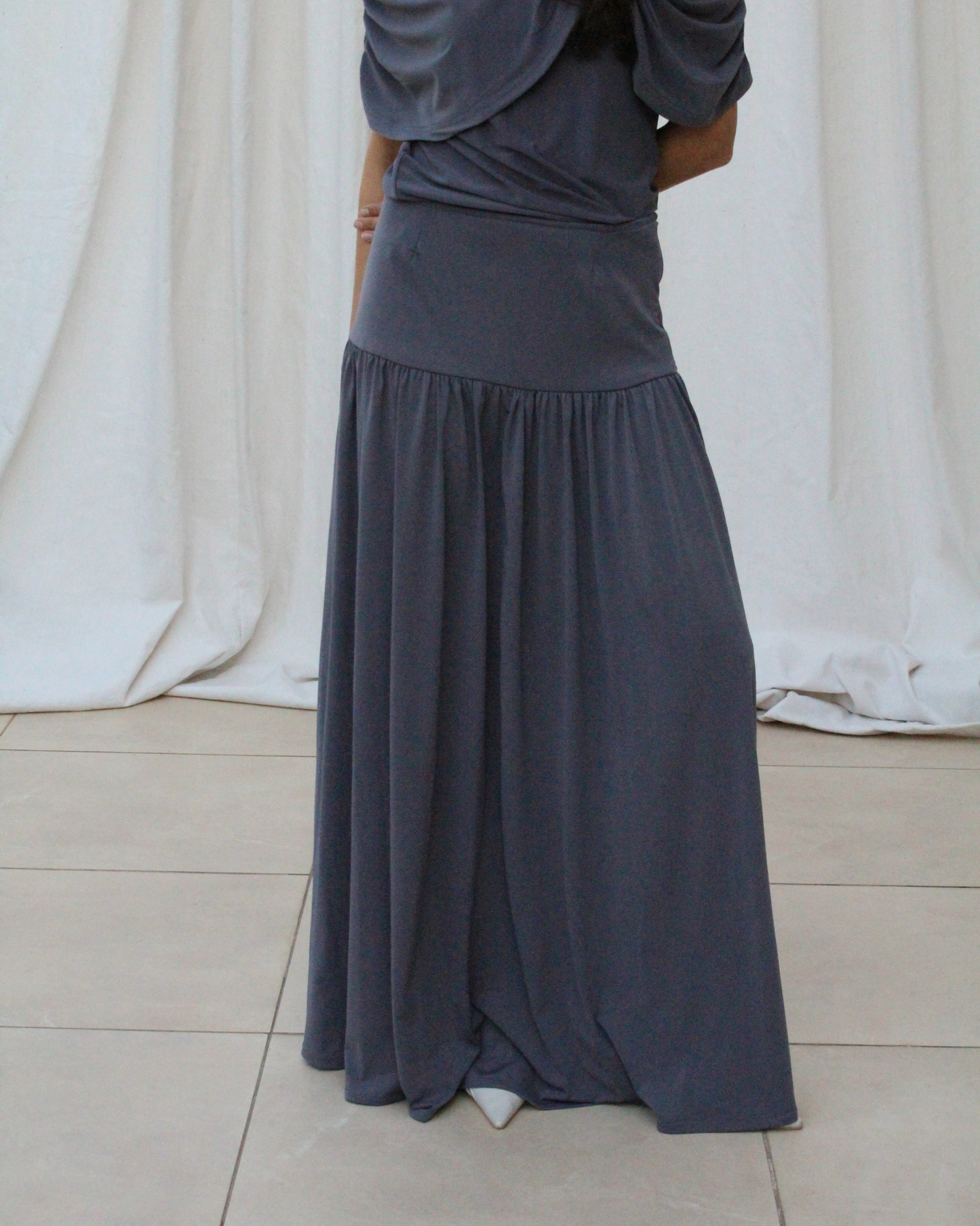 Wave skirt in grey