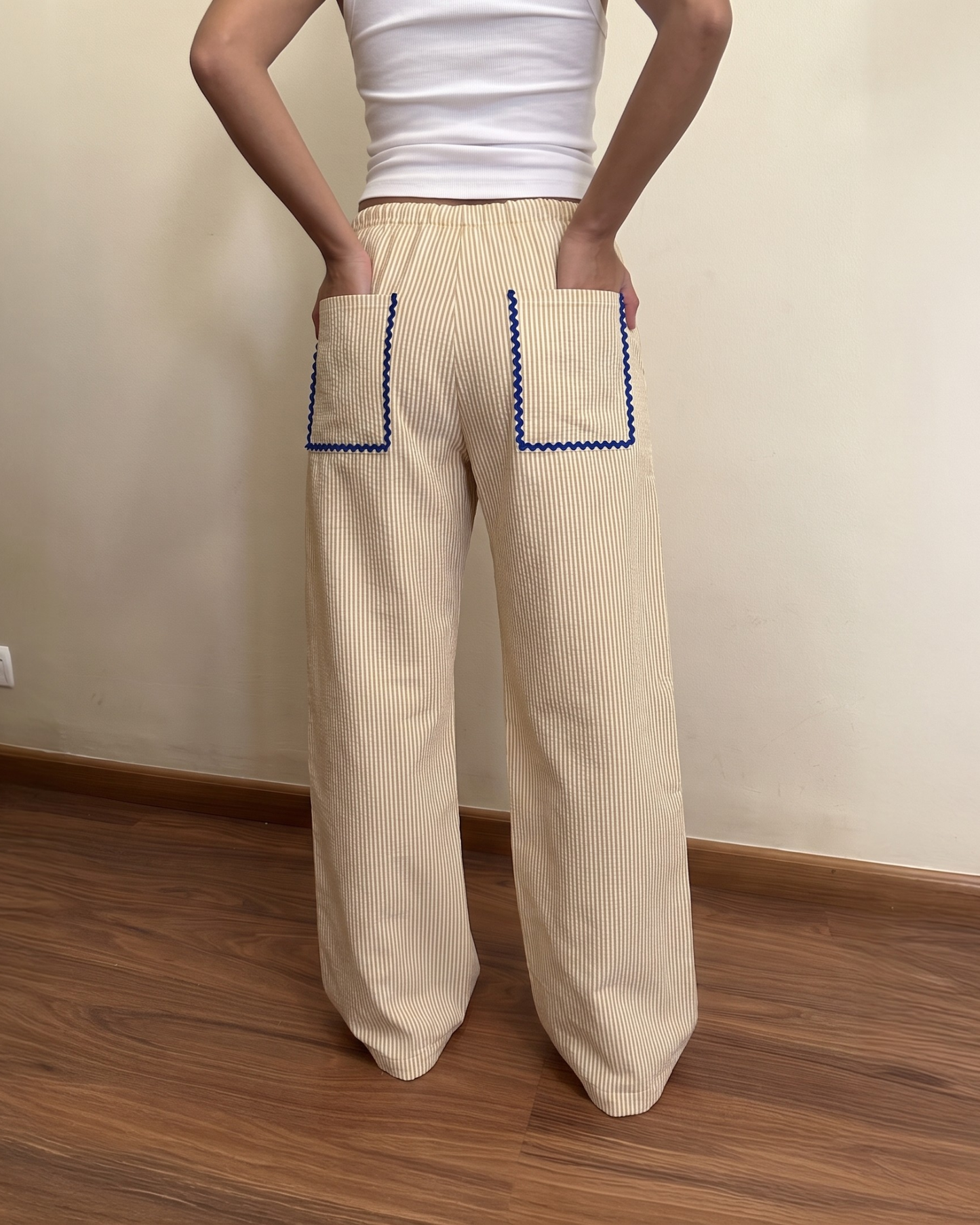 Stripes pants (Burgundy + Pink)