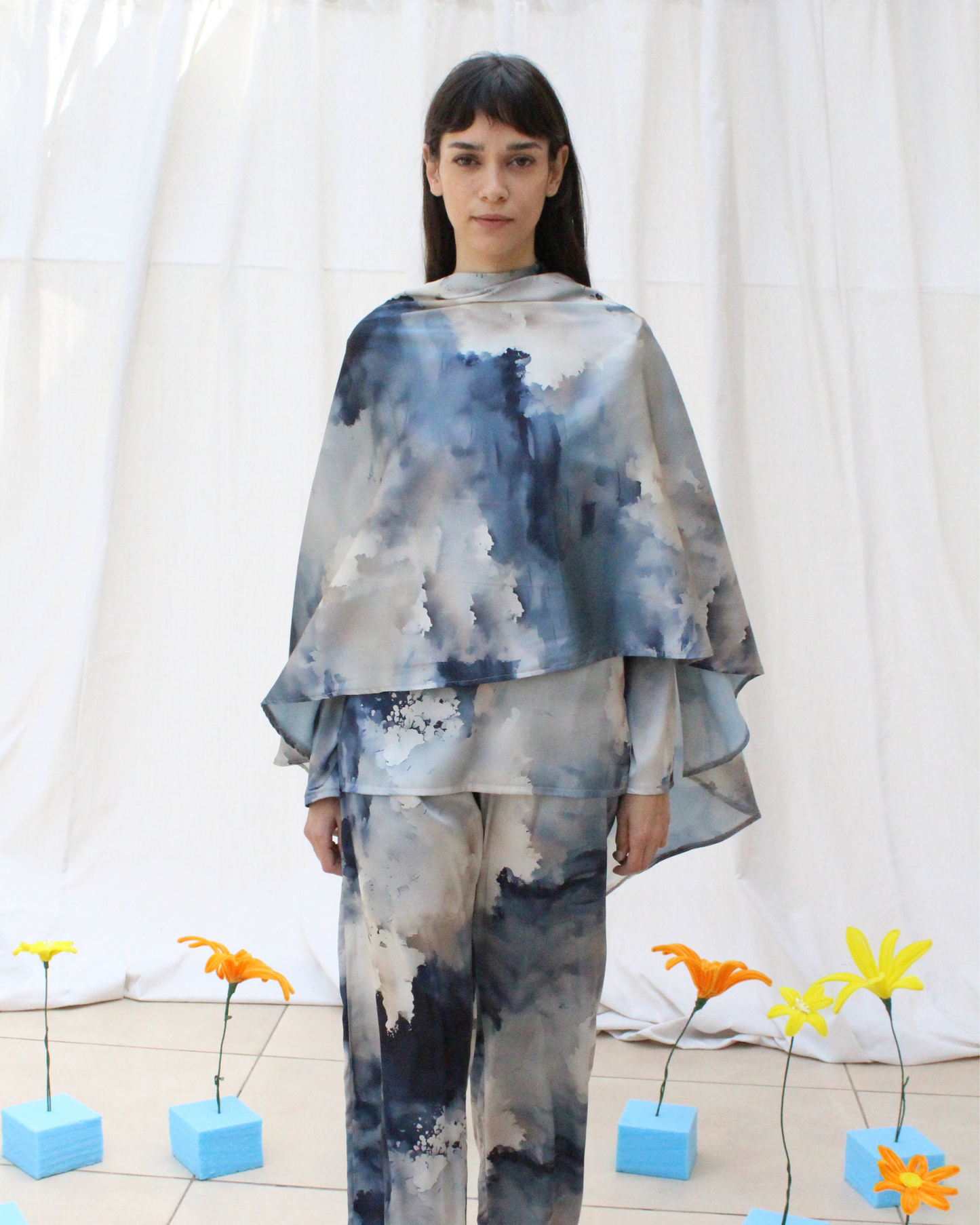 Sky top + shawl