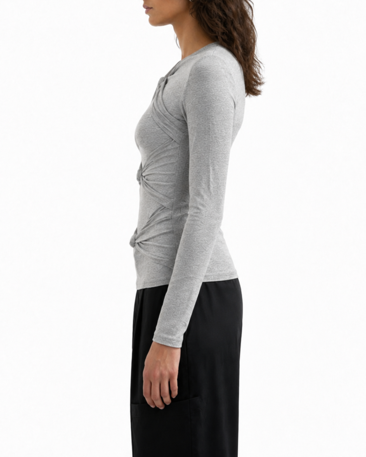 Knot top in grey