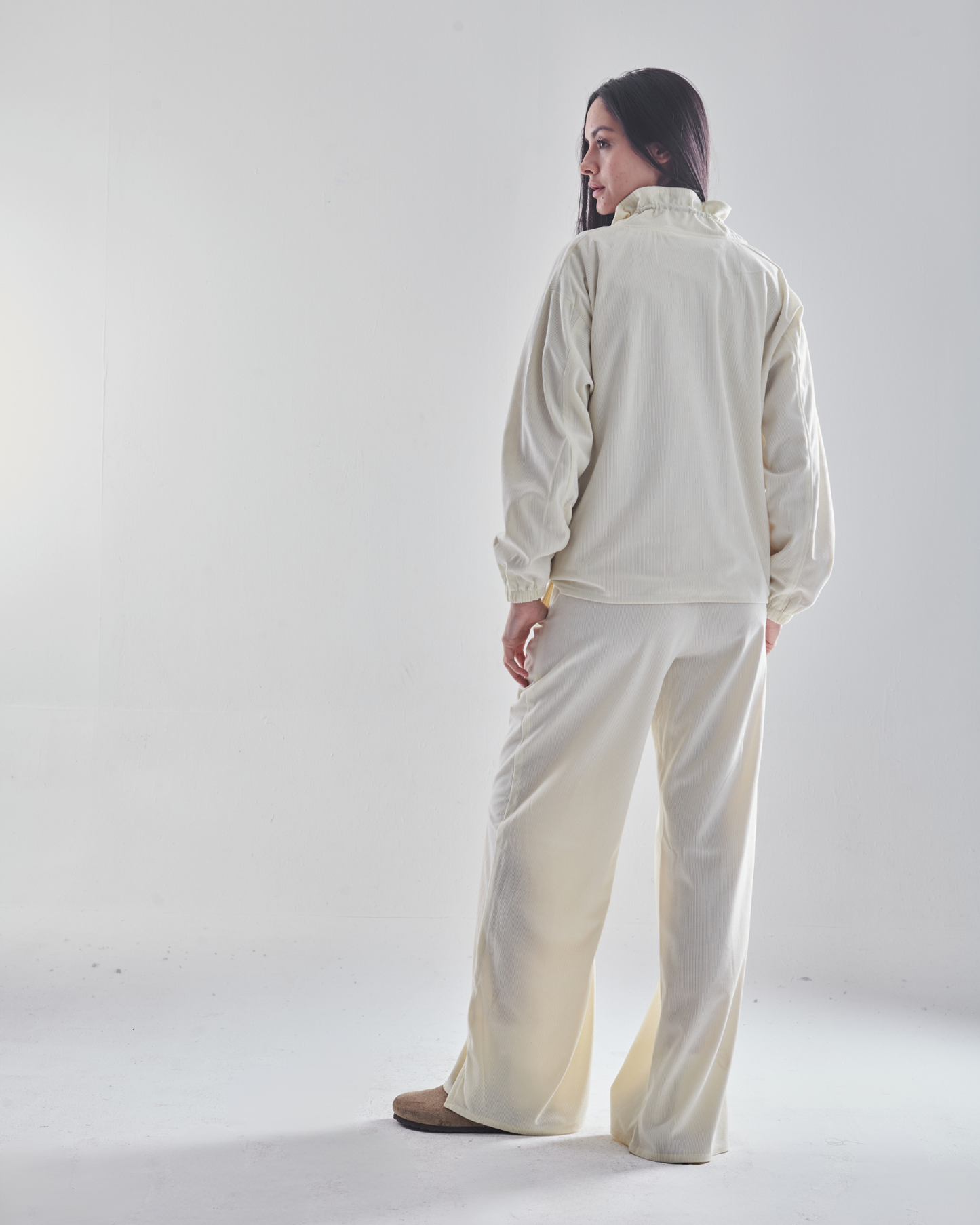 Velvet jacket in off-white