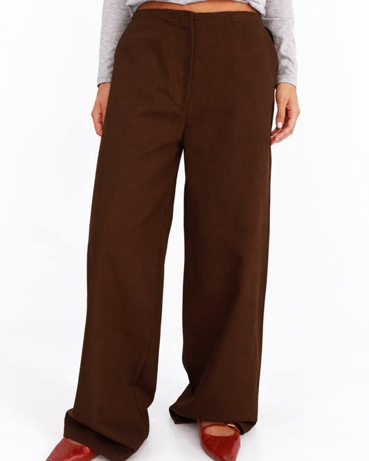 Dark Mocha Wide-Leg Pants