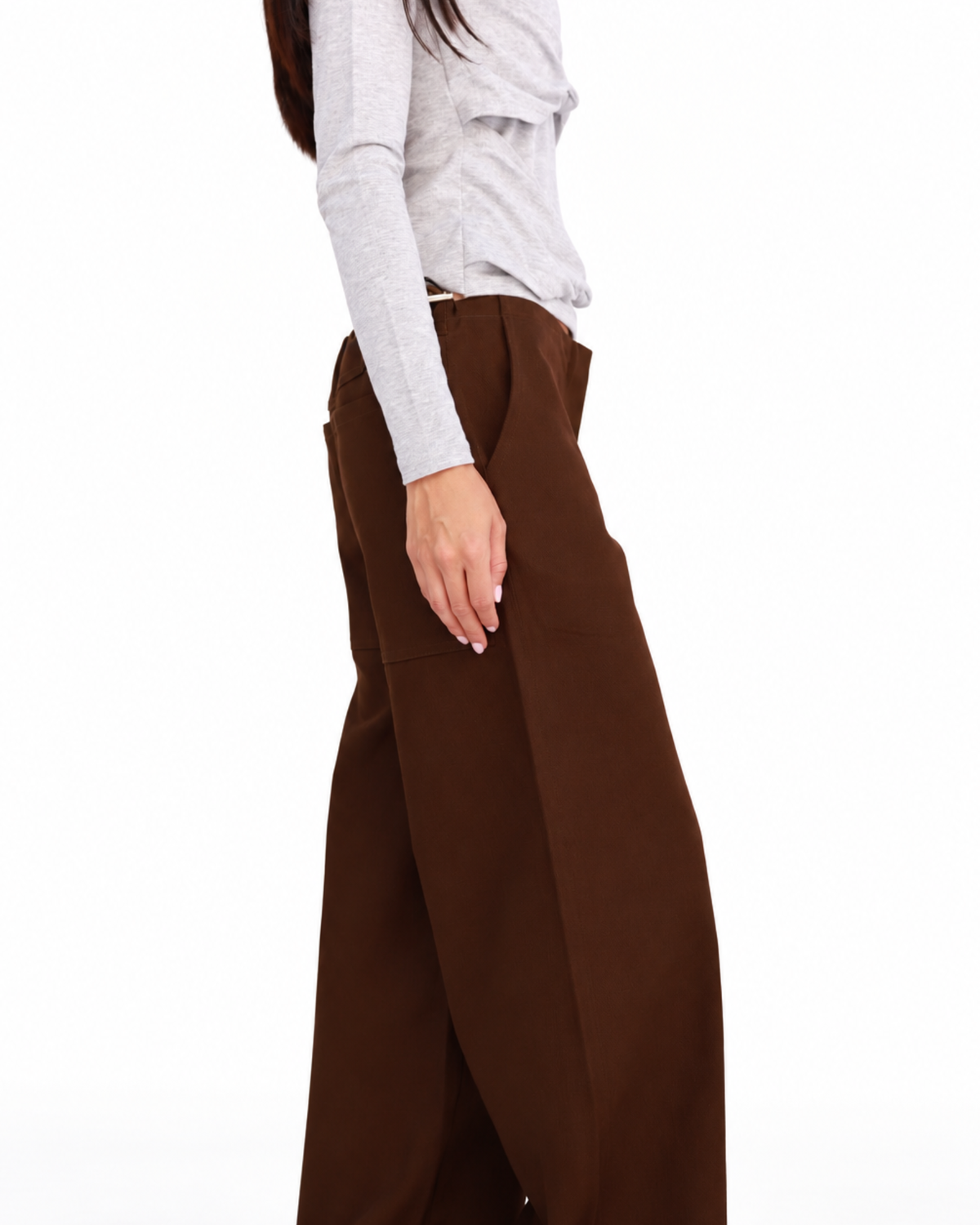 Dark Mocha Wide-Leg Pants