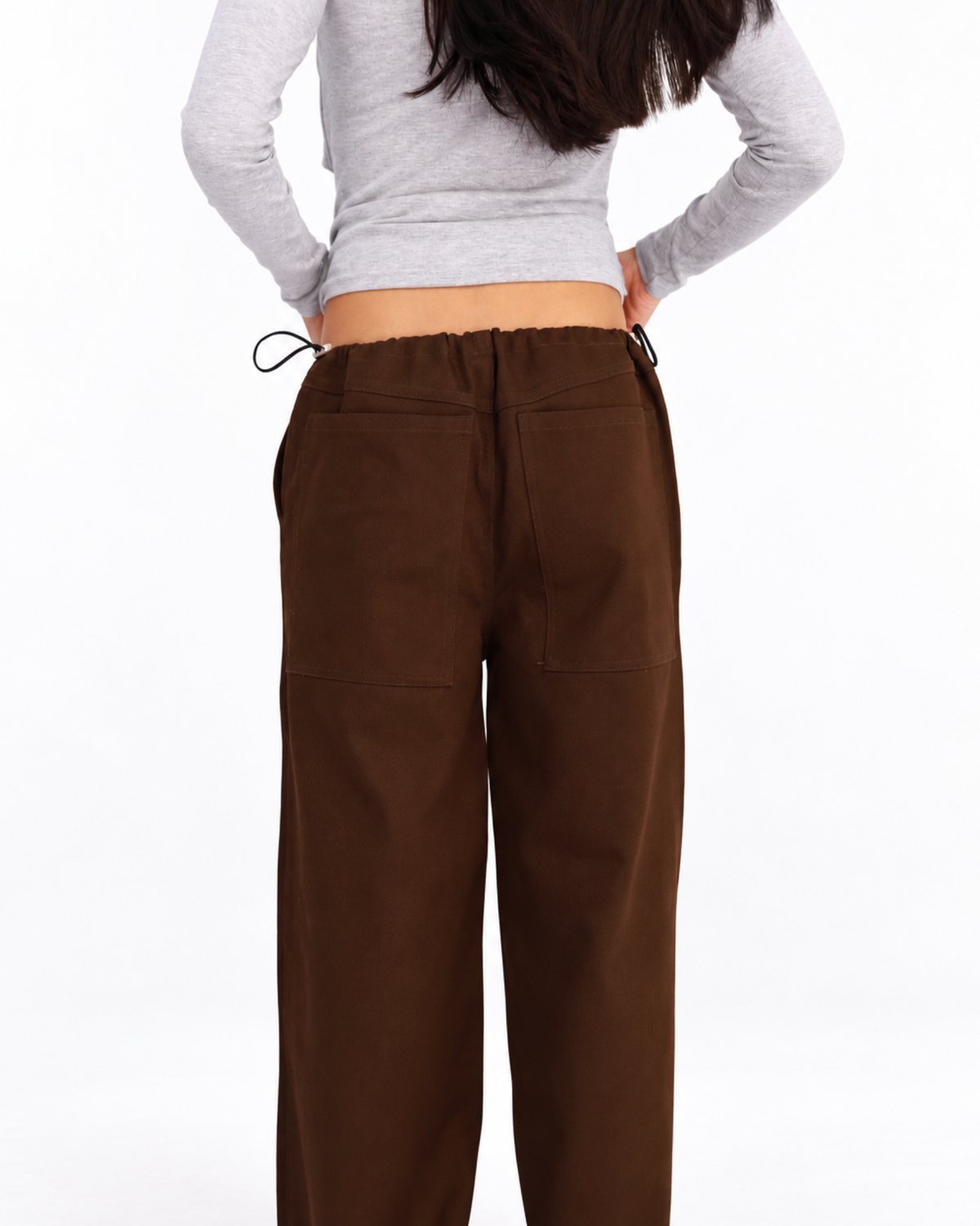 Dark Mocha Wide-Leg Pants