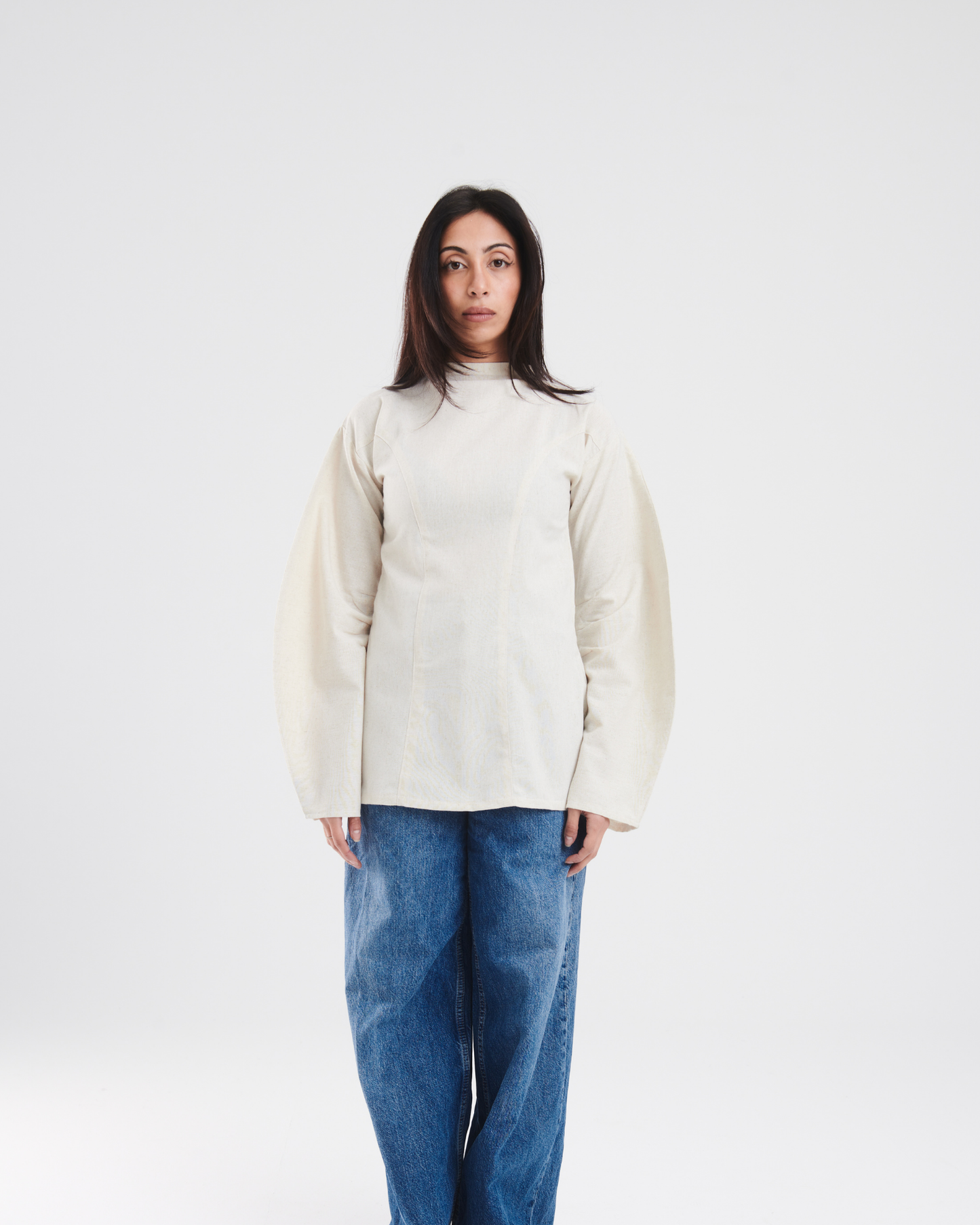 Deconstructed linen top