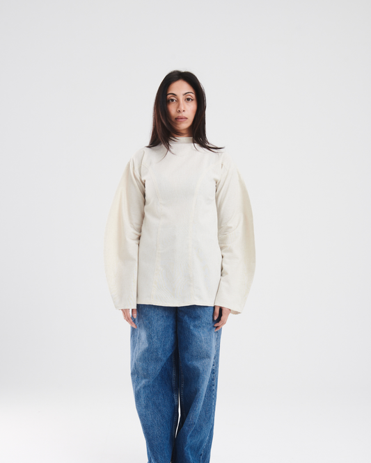 Deconstructed linen top