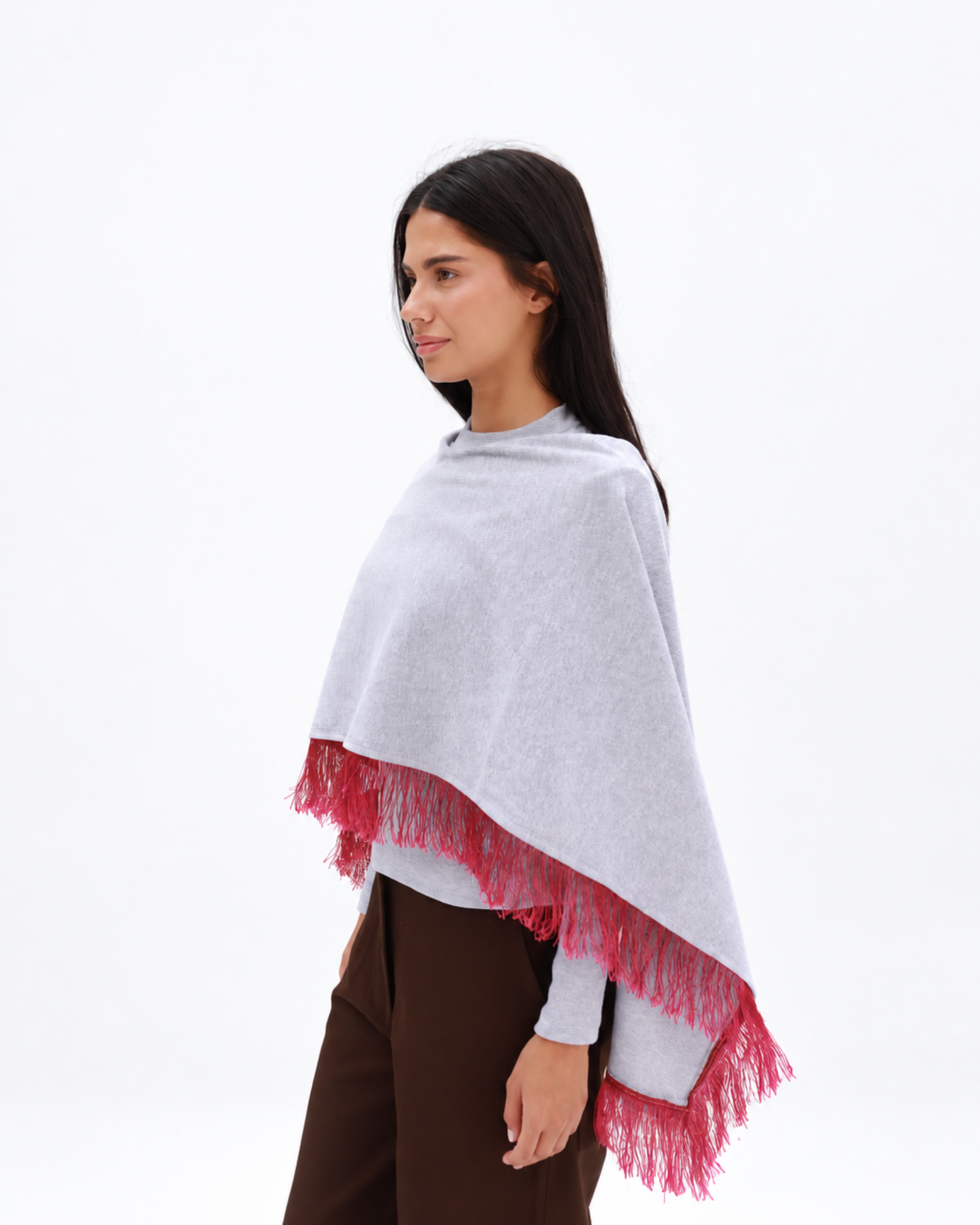 Ruby Fringe top in grey
