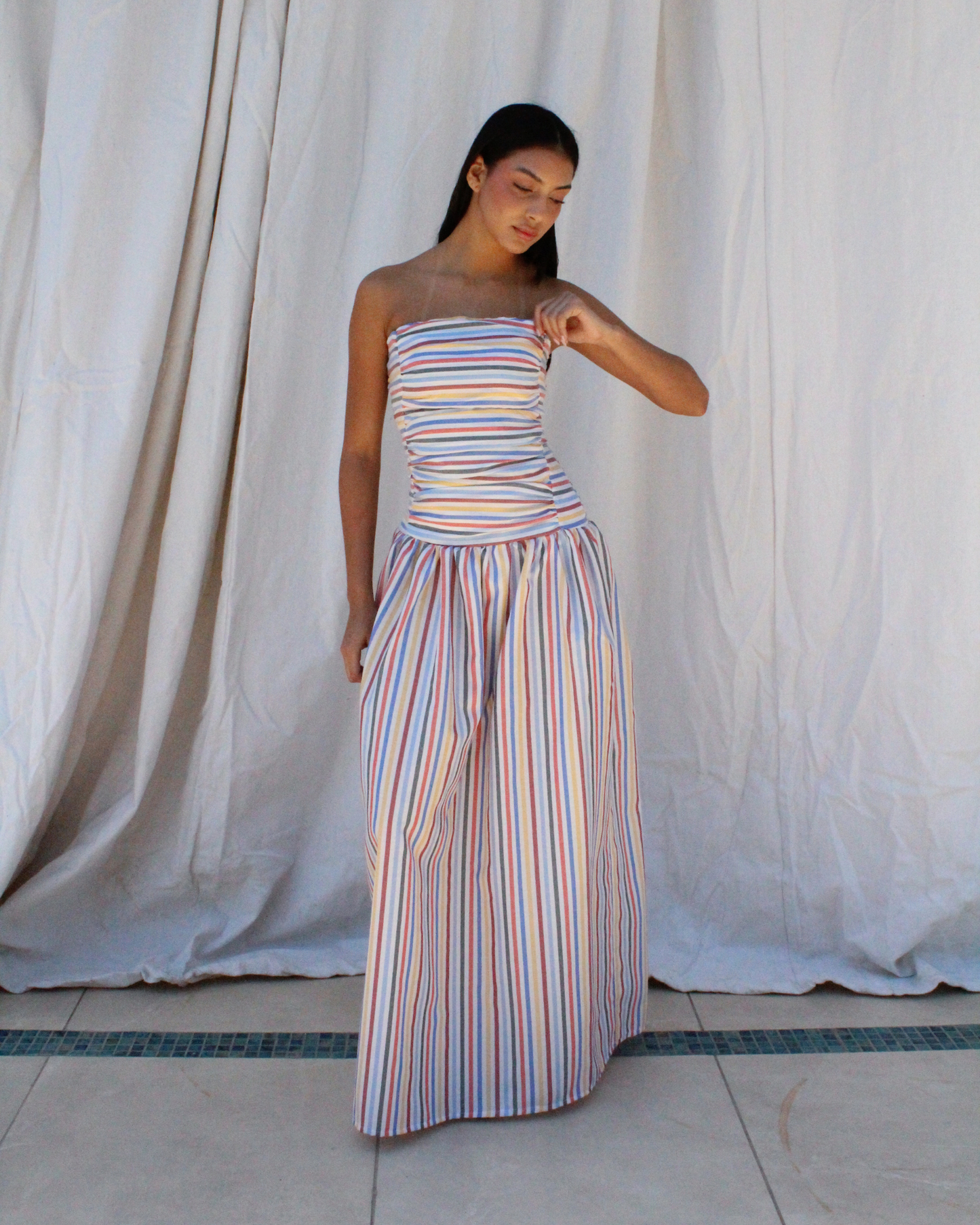 Flatter dress 2.0 in stripes