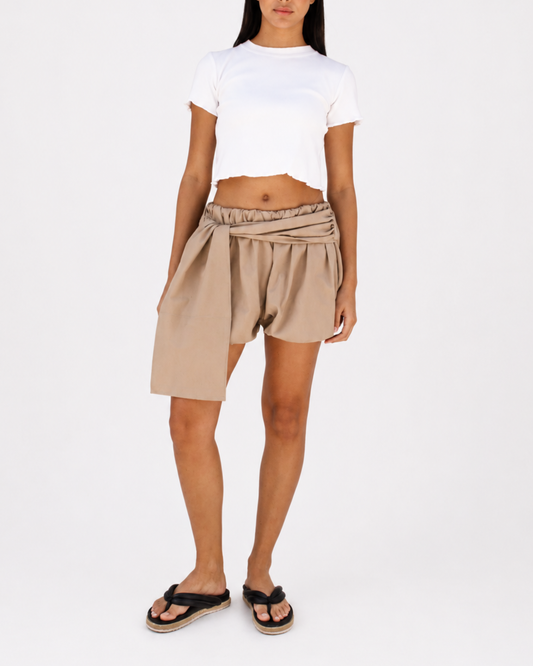 Balloon shorts in brown