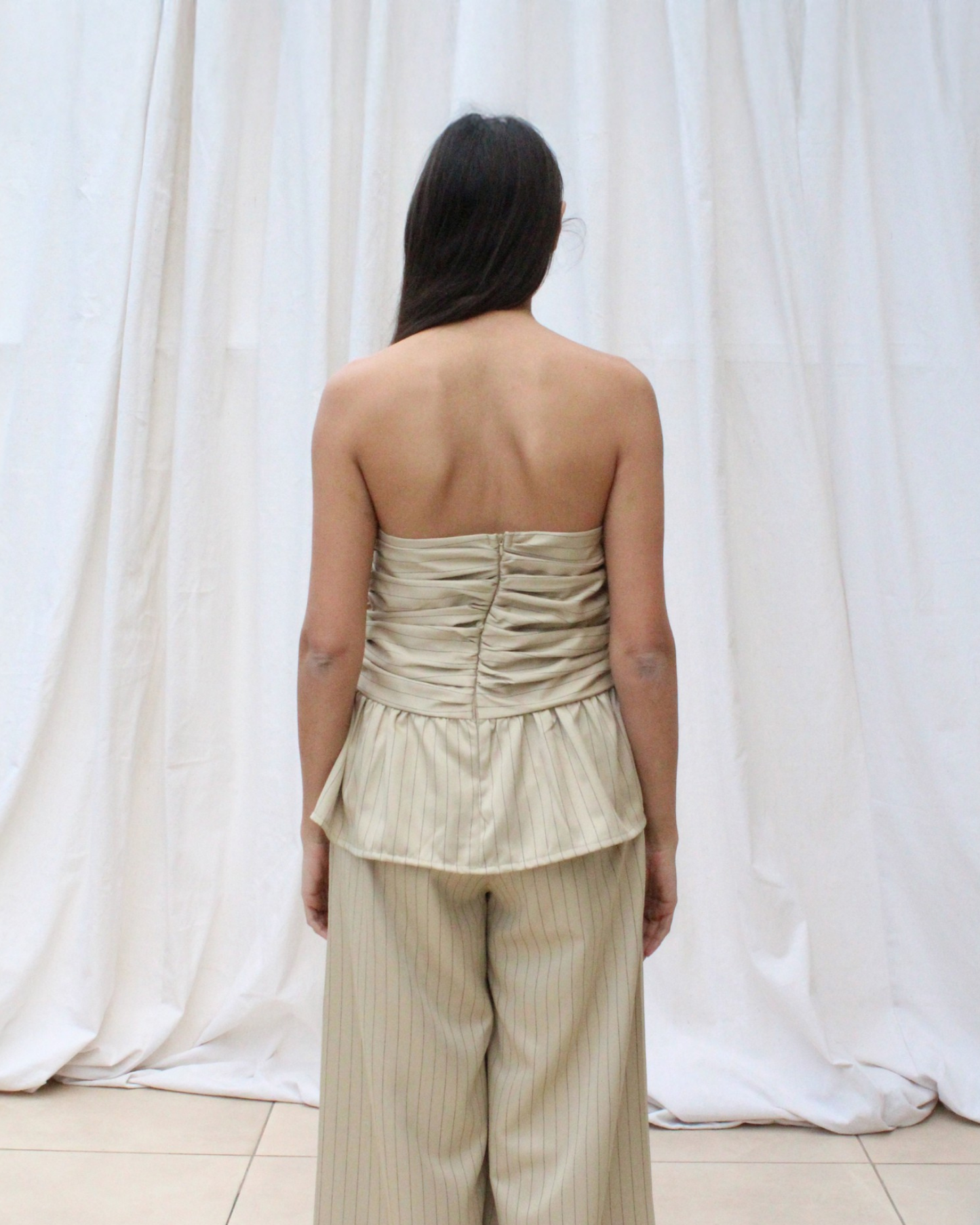 Dance top in beige