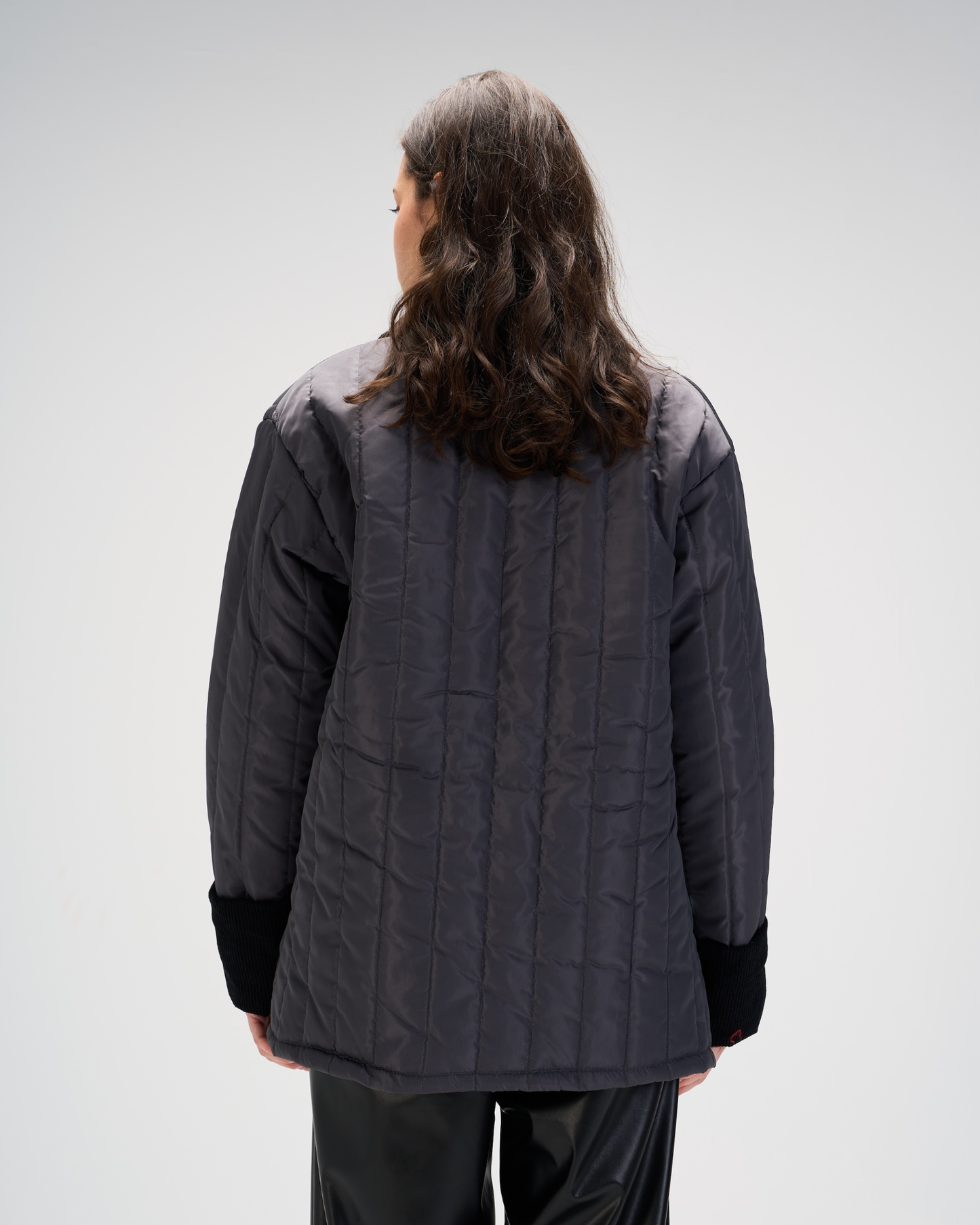 Puffer jacket in grey