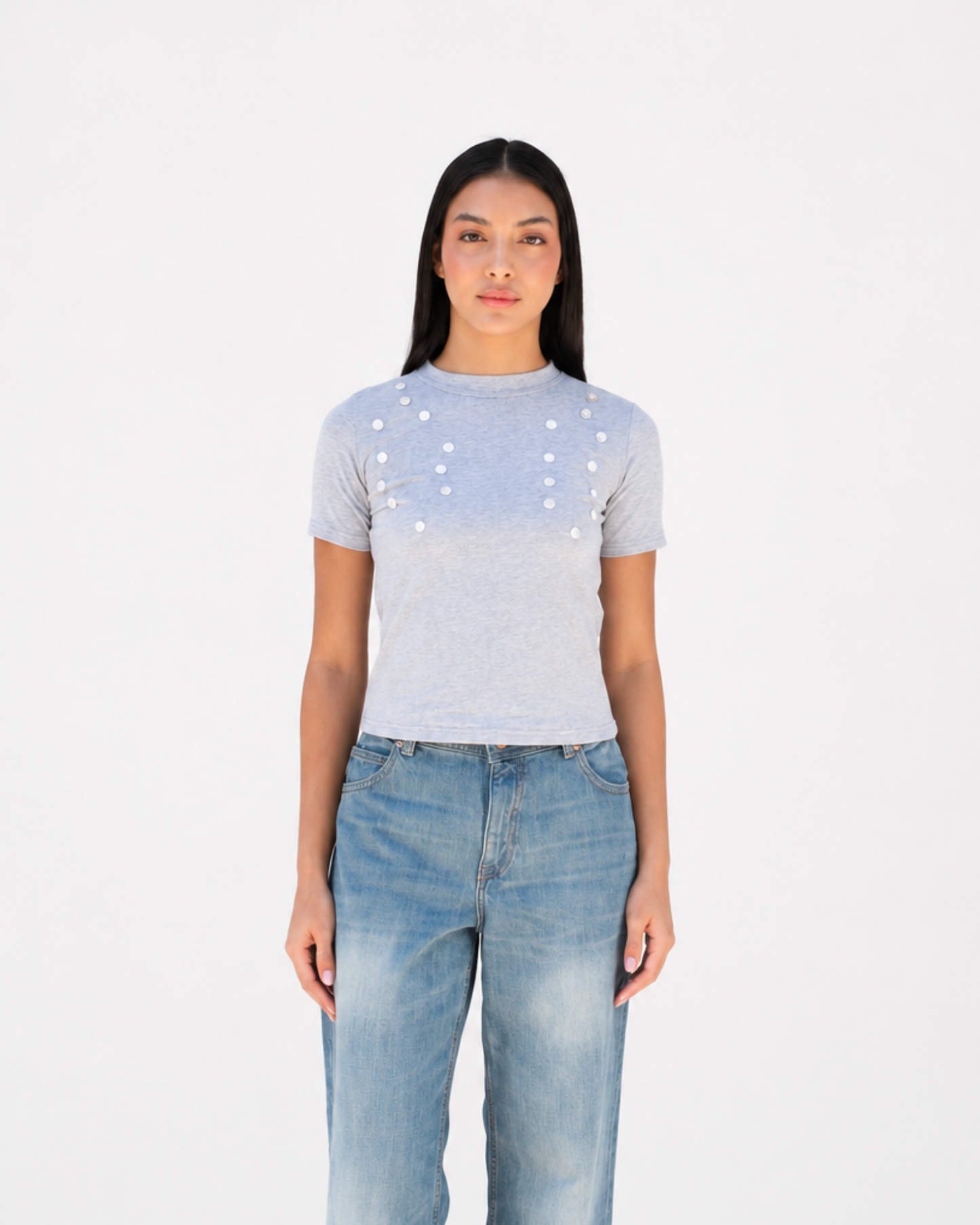 Button top in grey