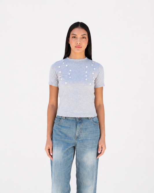 Button top in grey