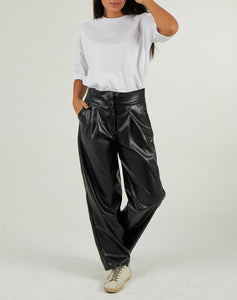 Own it pants in black leather