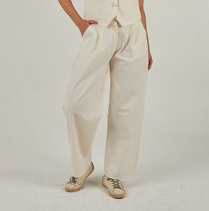Stand out pants in off-white
