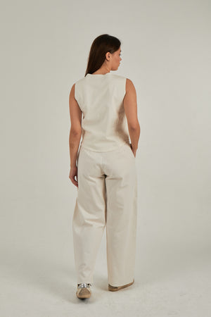 Stand out pants in off-white