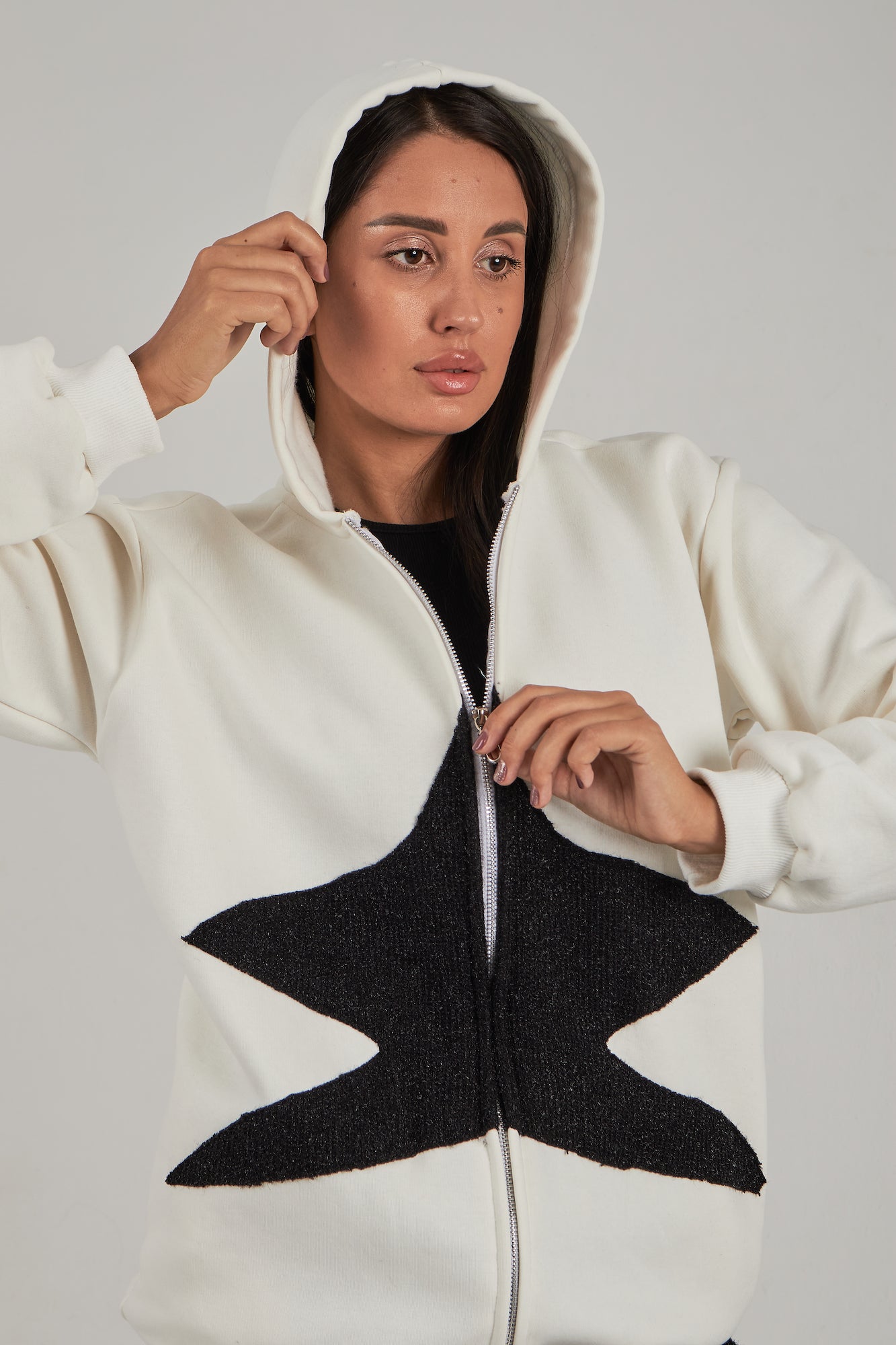 Star jacket in white