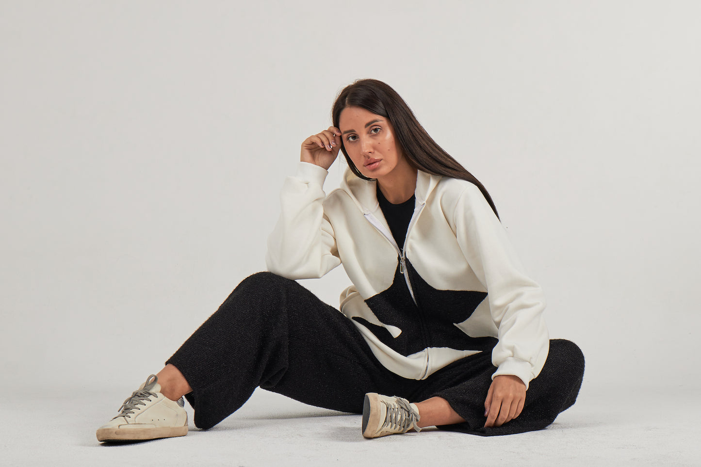 Star jacket in white