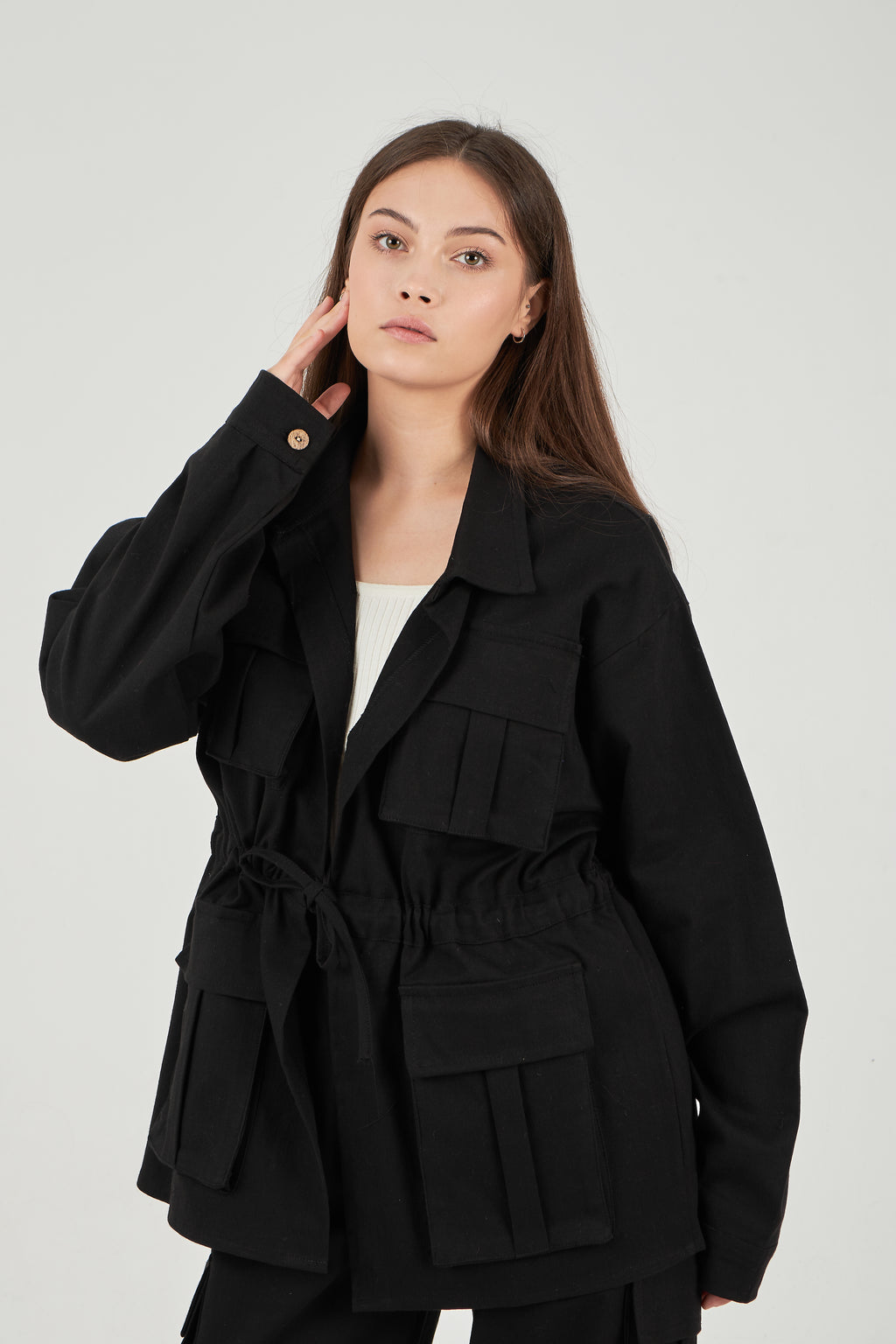 Army jacket in black