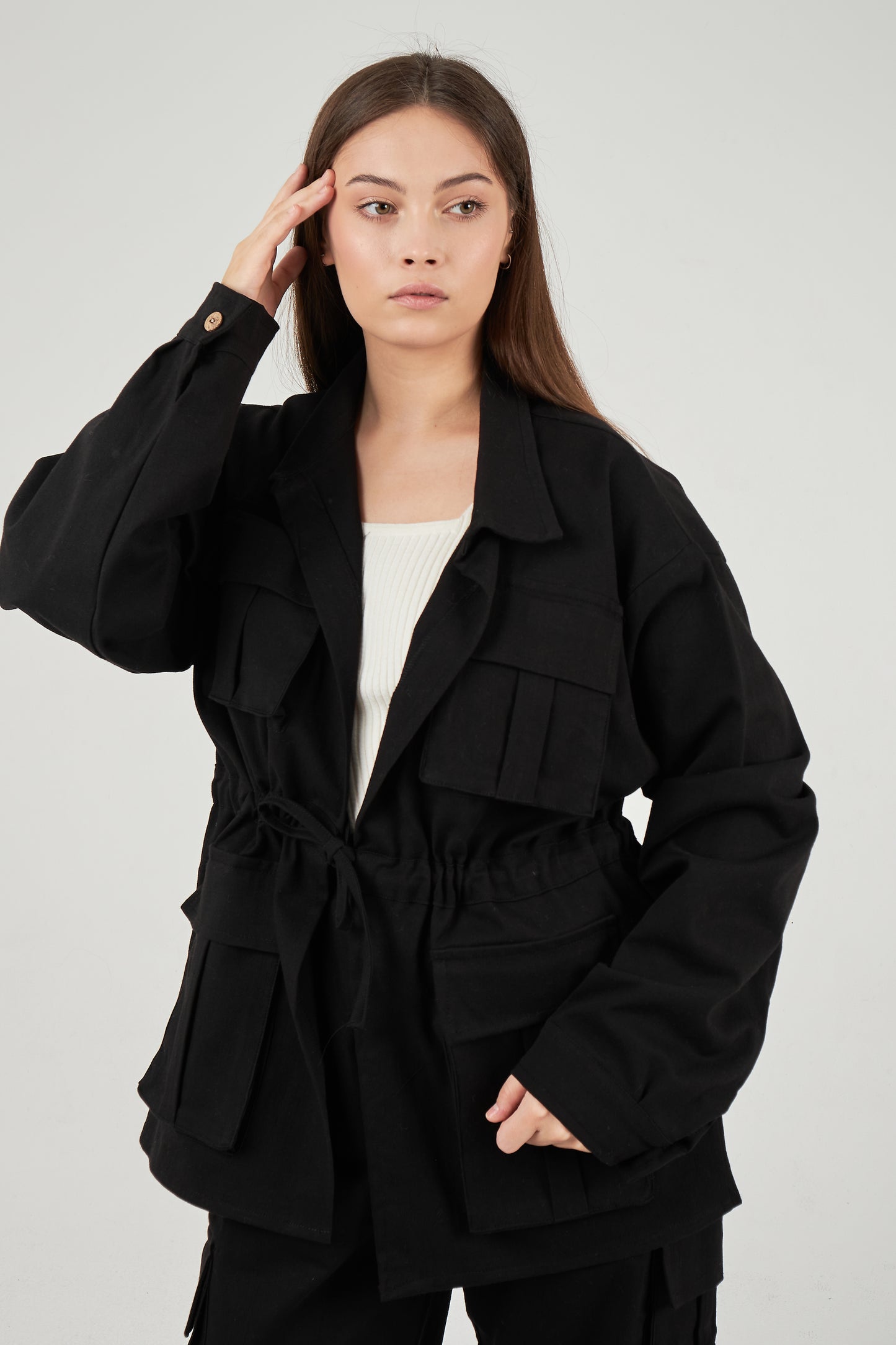 Army jacket in black