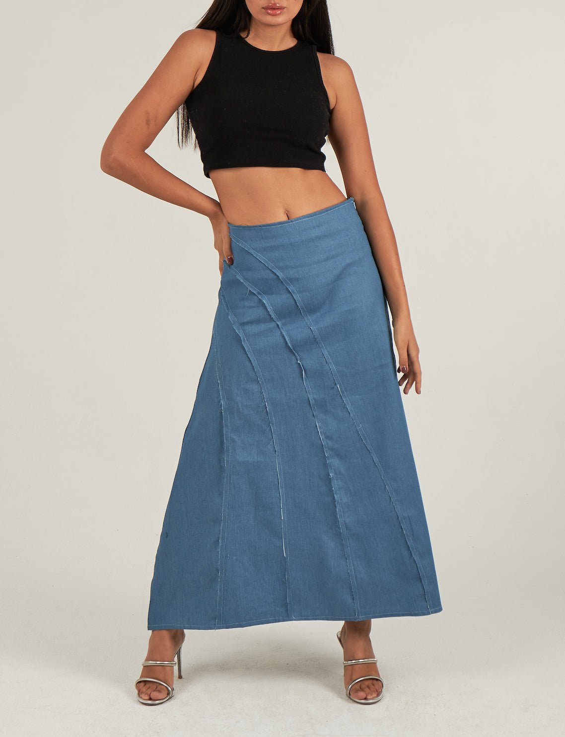 Maxi skirt in denim