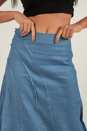 Maxi skirt in denim