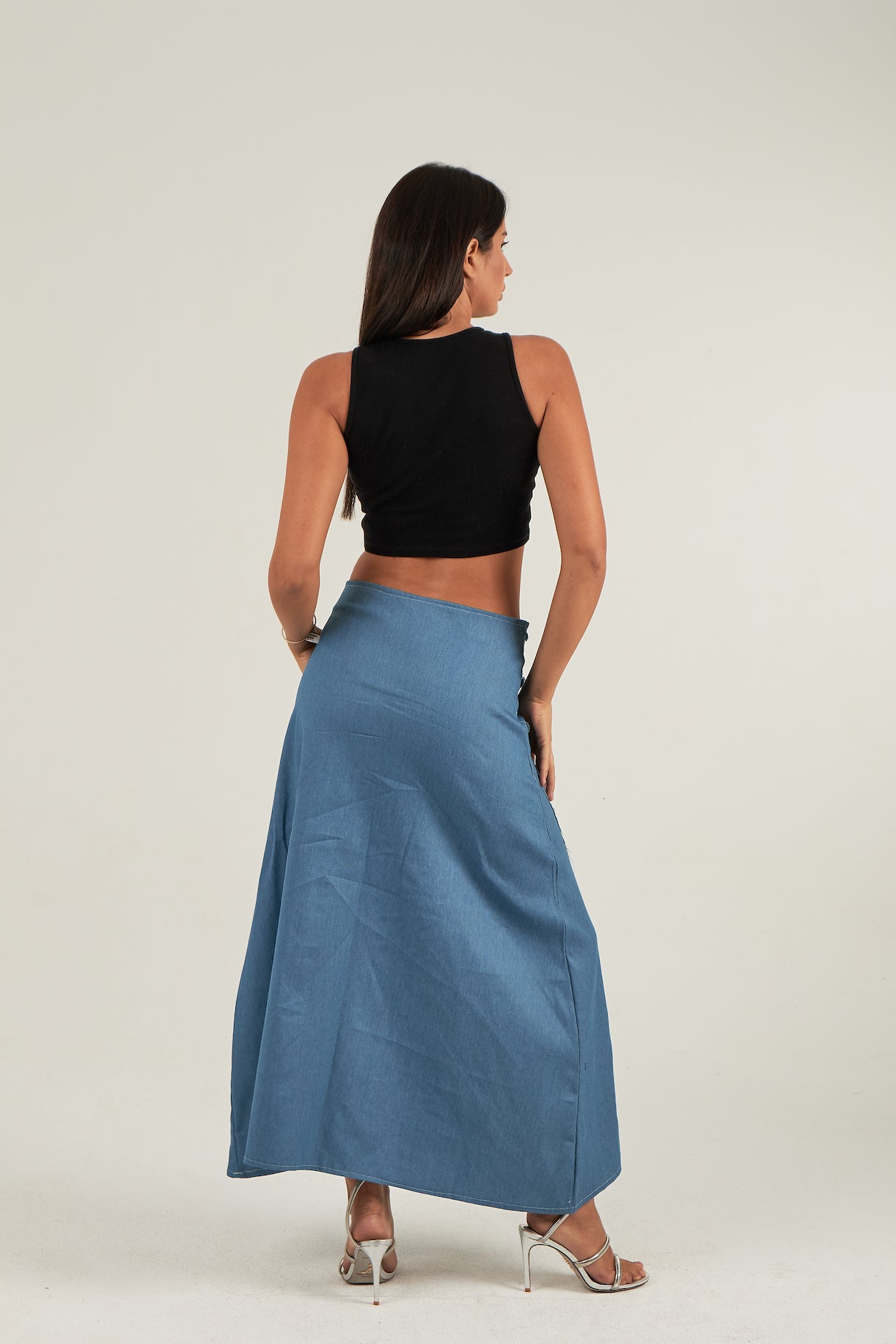 Maxi skirt in denim