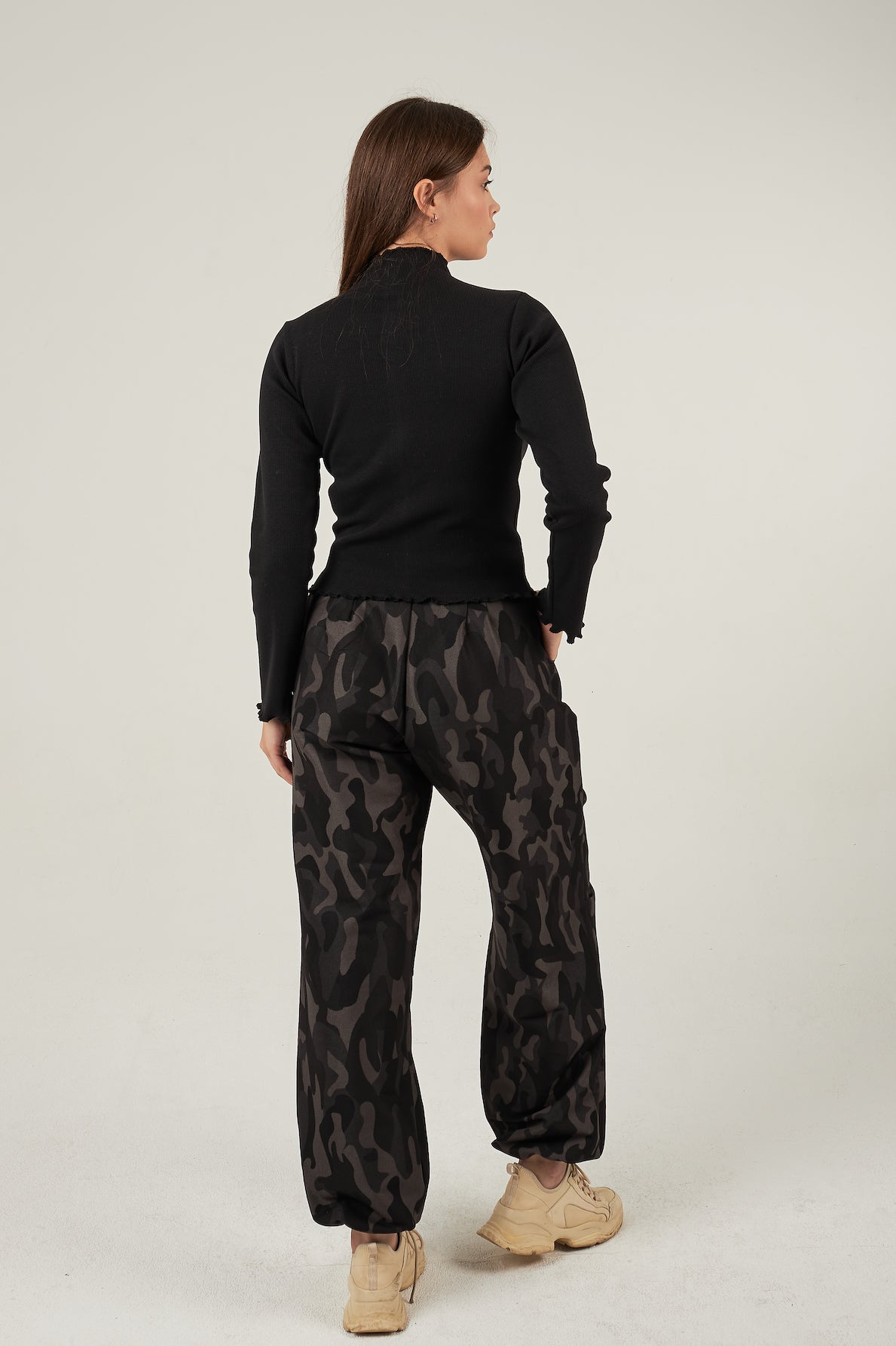 Soldier pants in black