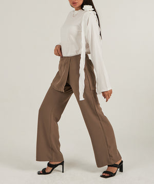 Silence pants in dark beige