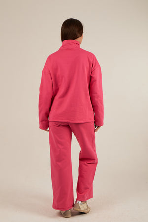 Zip it sweatshirt in fuchsia