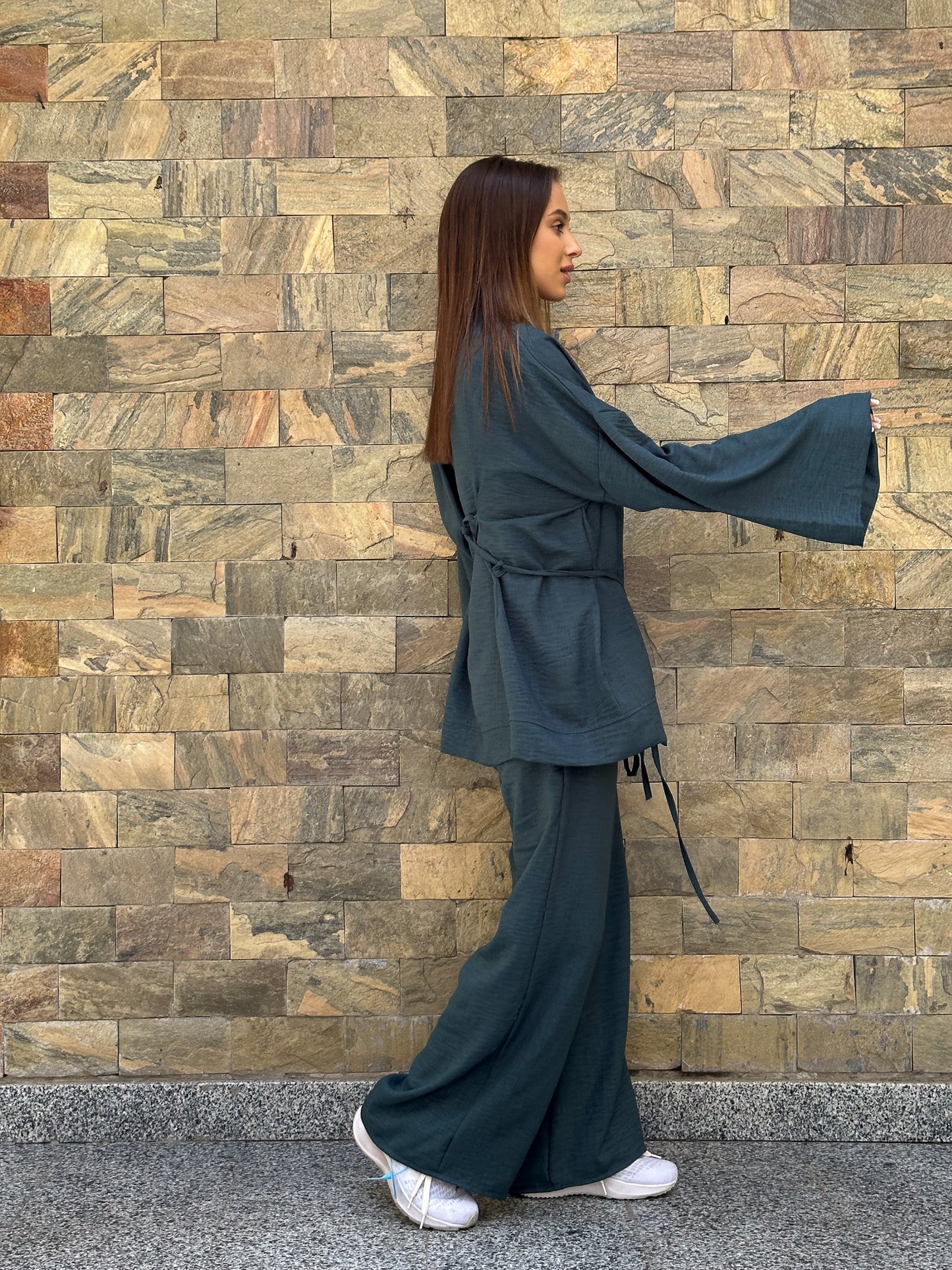 Tangled kimono in blue